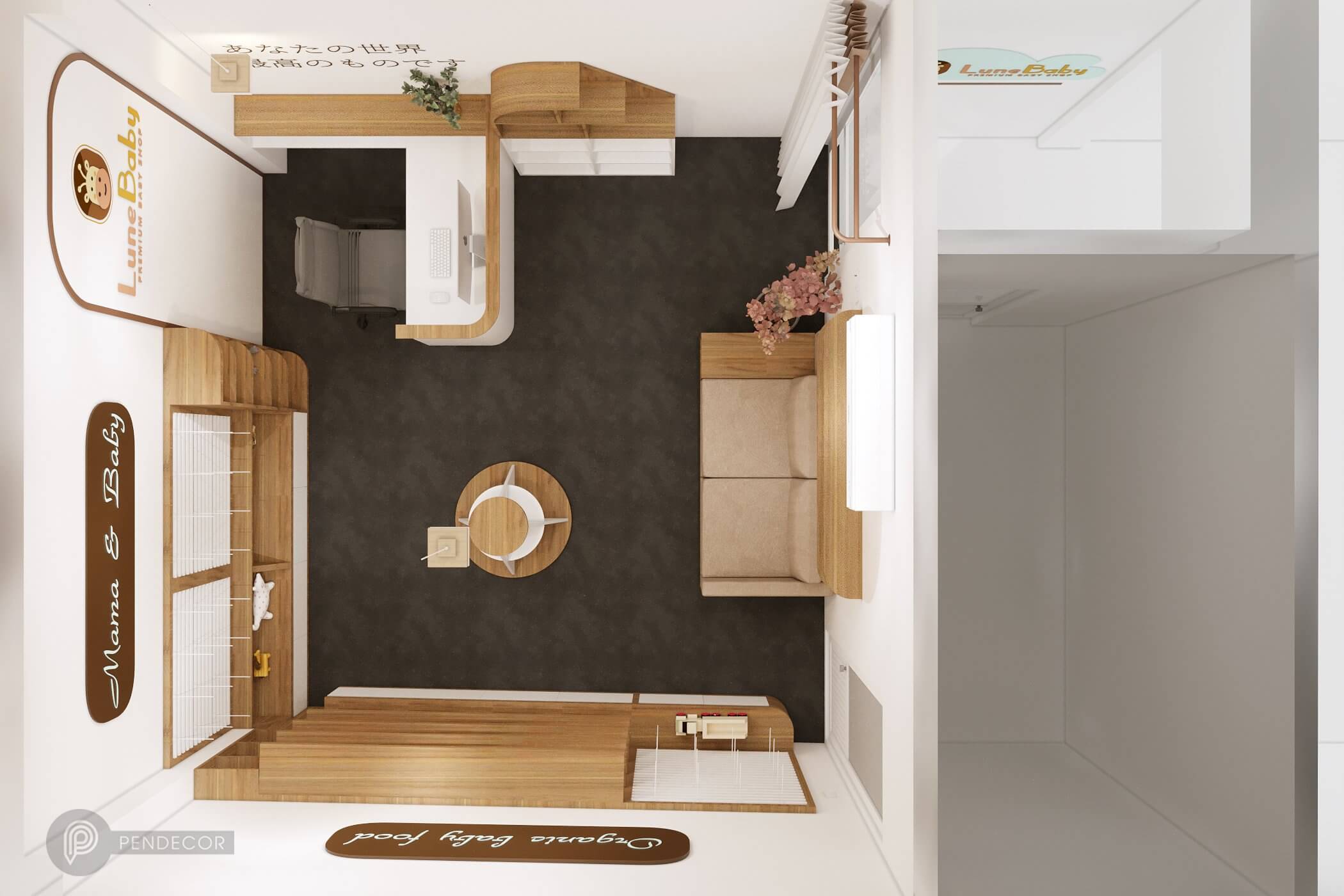 Thiết Kế Shop Mẹ Và Bé Lune Baby