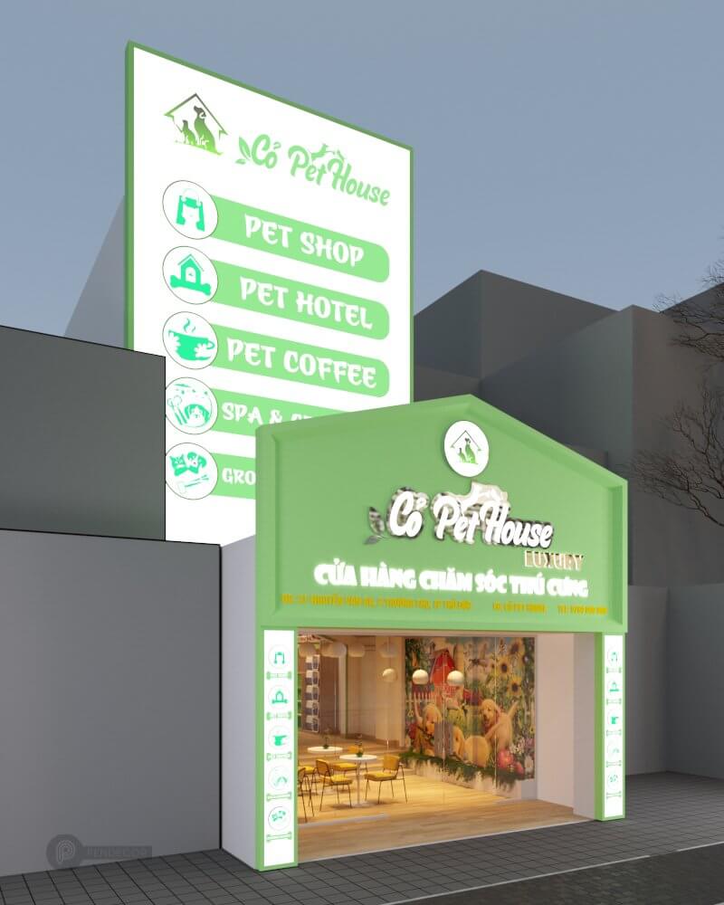 Thiết Kế Shop Cỏ Pet House Luxury