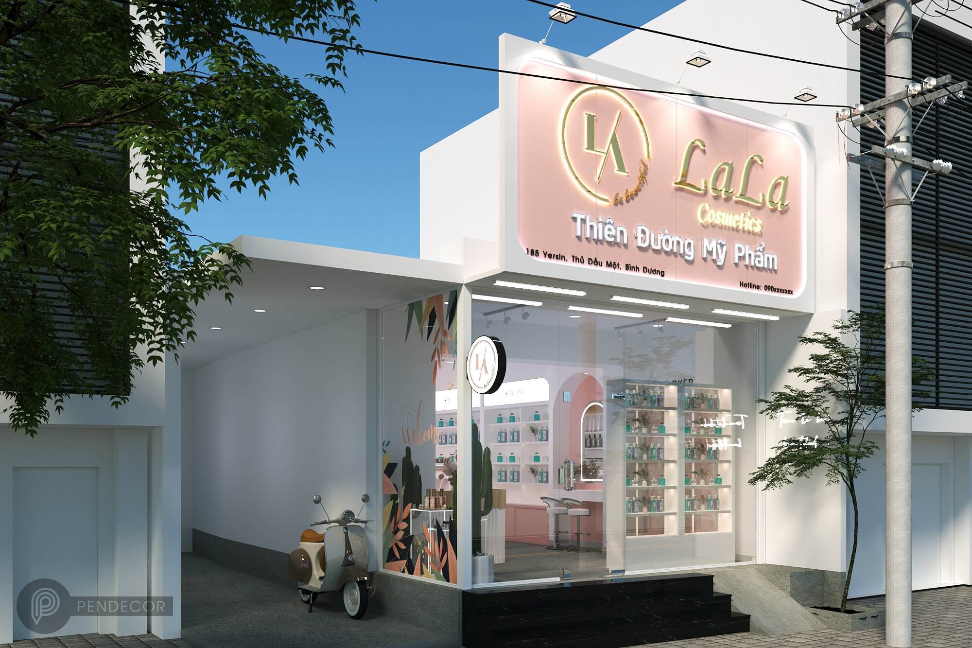 Thiết Kế Shop Mỹ Phẩm Lala Cosmetics
