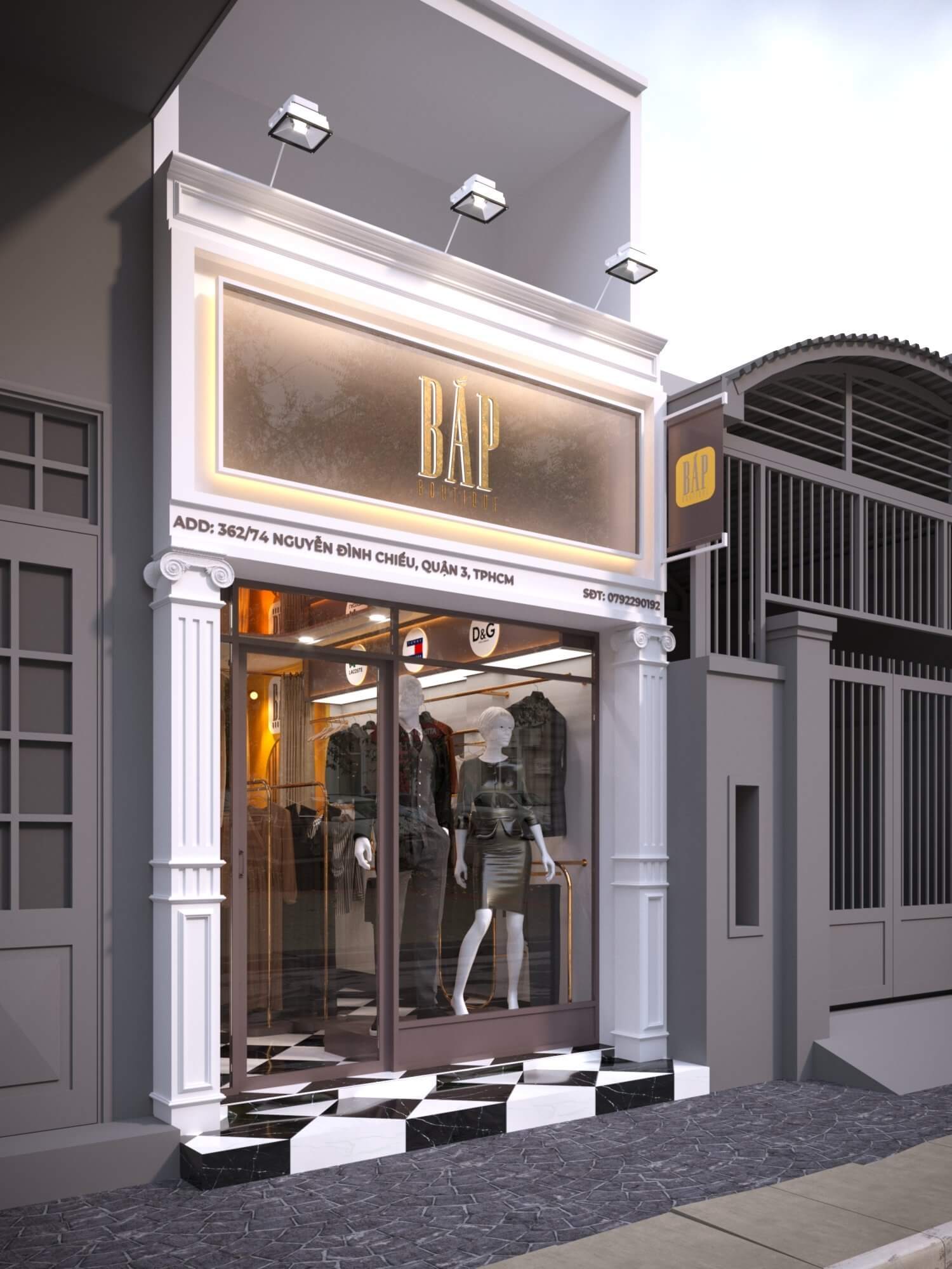 Thiết Kế Shop Thời Trang Bắp Boutique