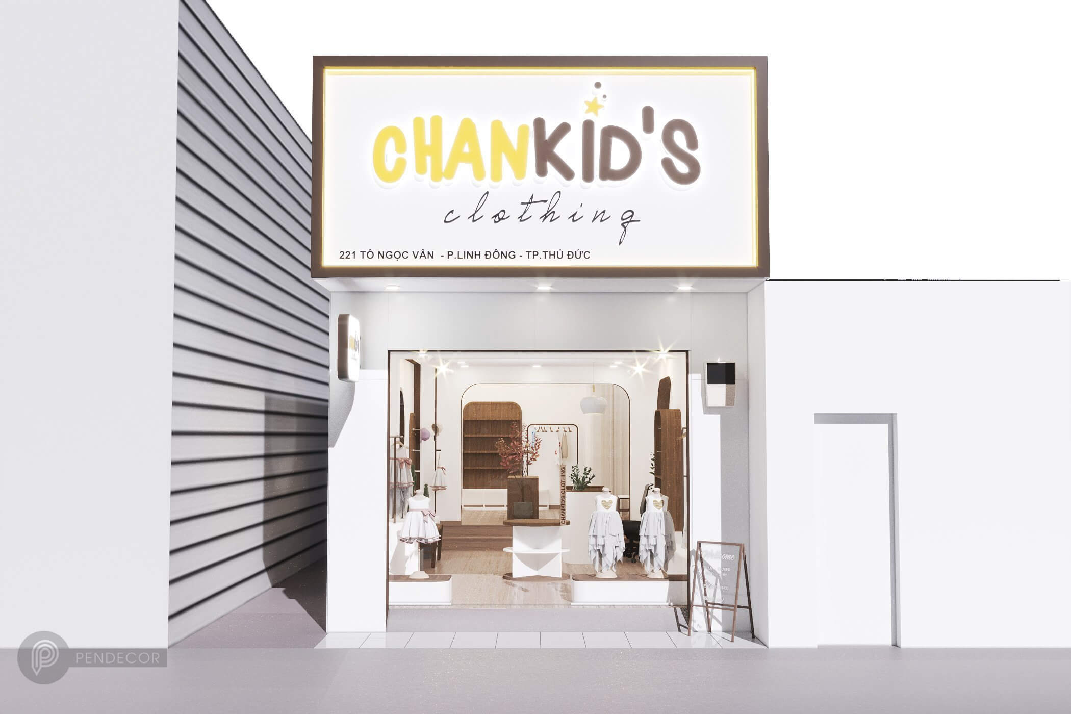 Thiết Kế Shop Thời Trang Trẻ Em Chan Kid's