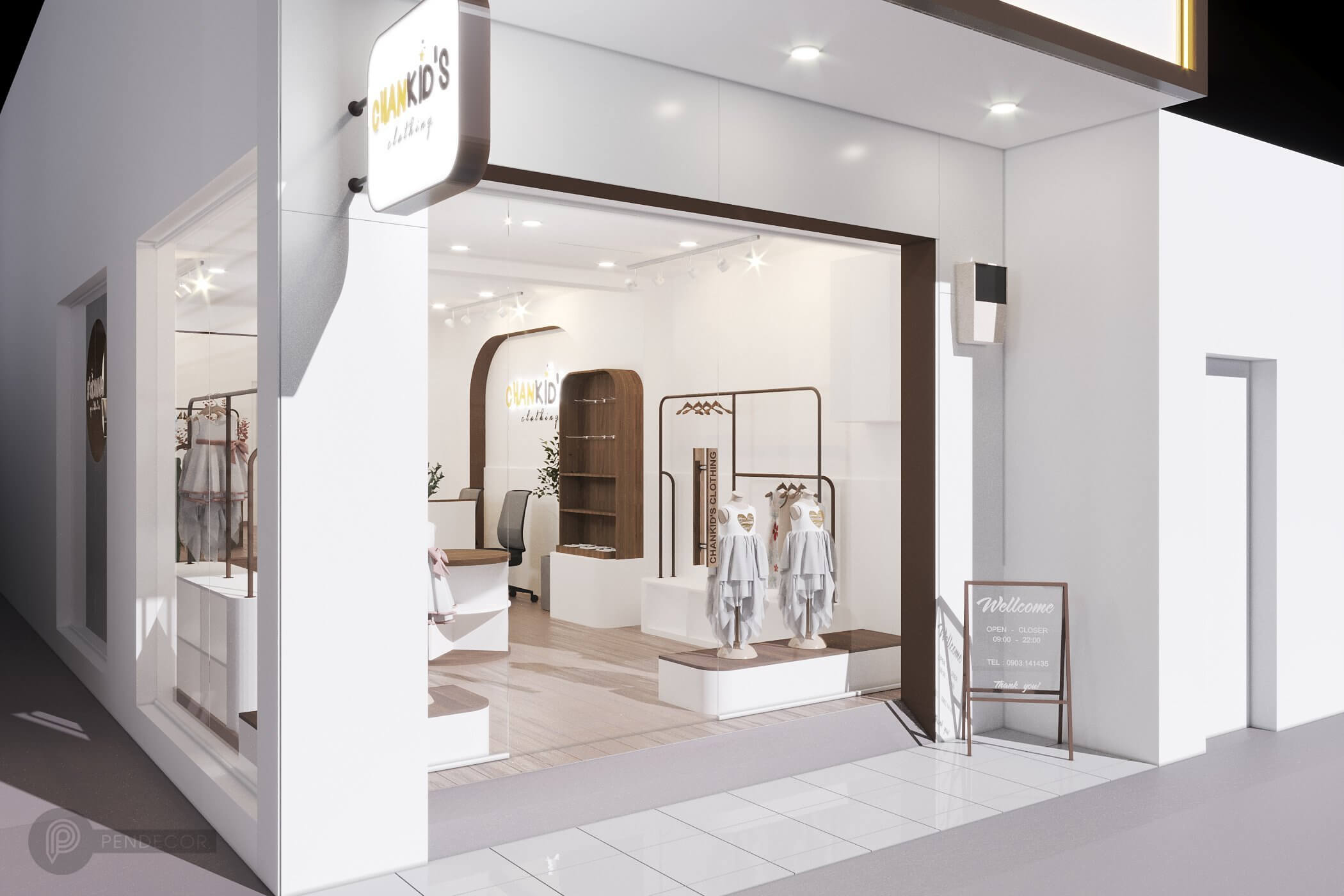 Thiết Kế Shop Thời Trang Trẻ Em Chan Kid's