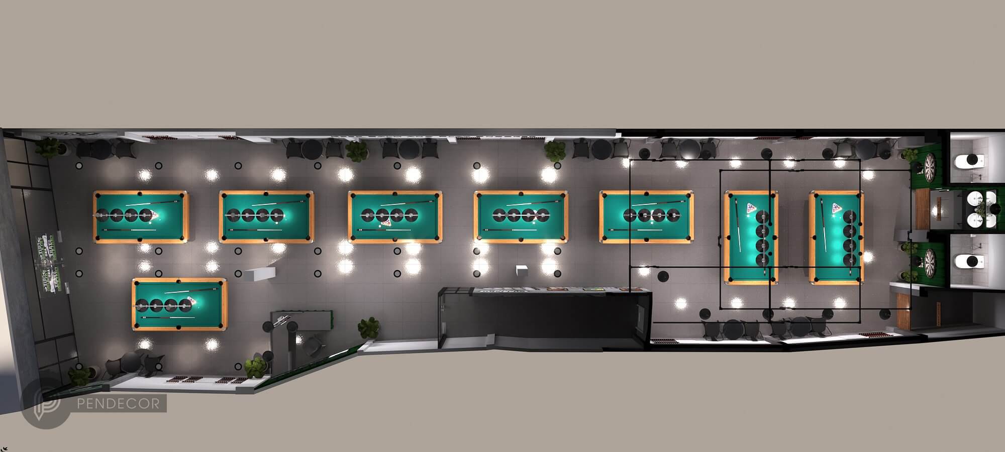 Thiết Kế Shop Billiards Đức Hoàng