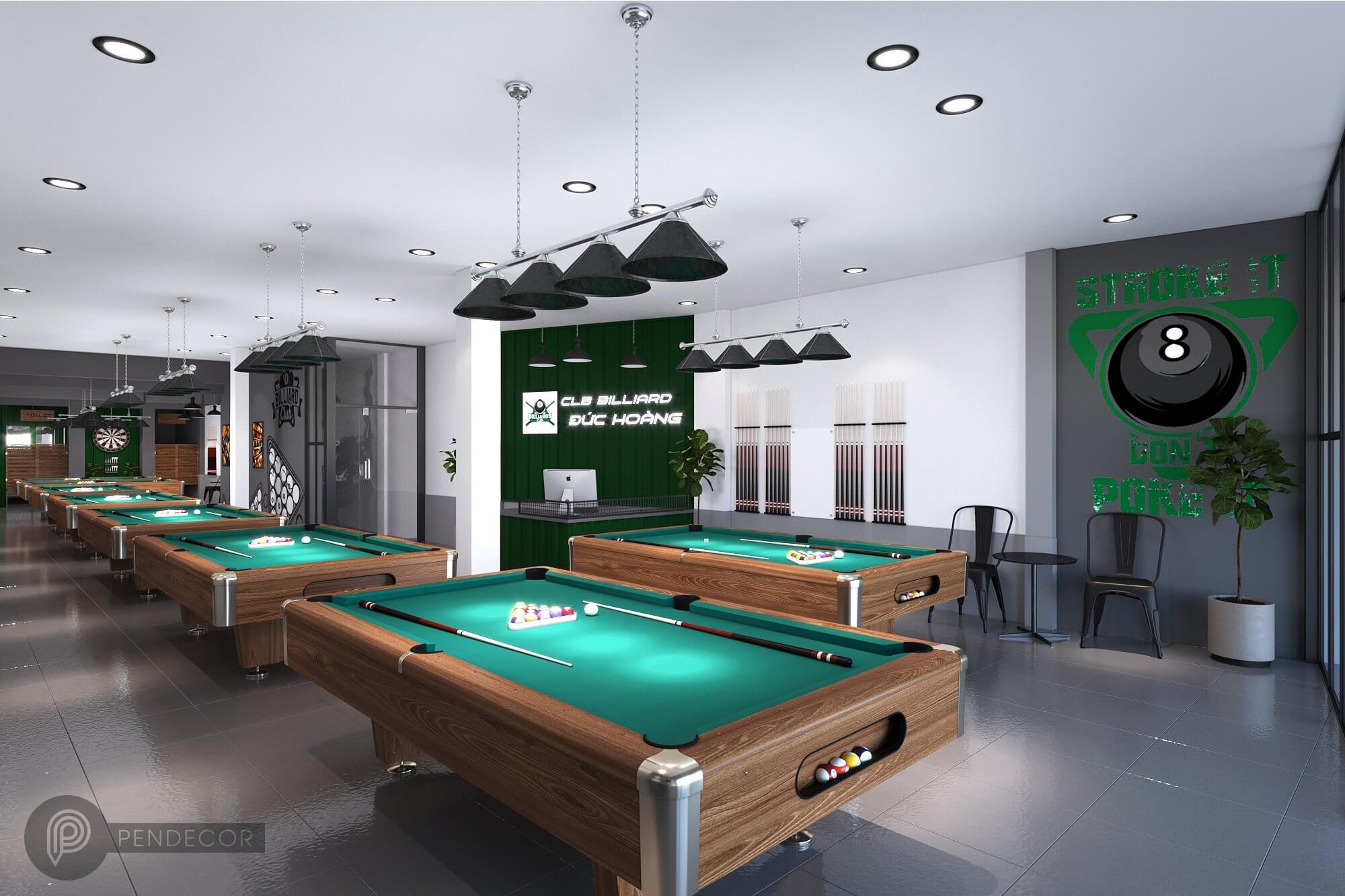 Thiết Kế Shop Billiards Đức Hoàng