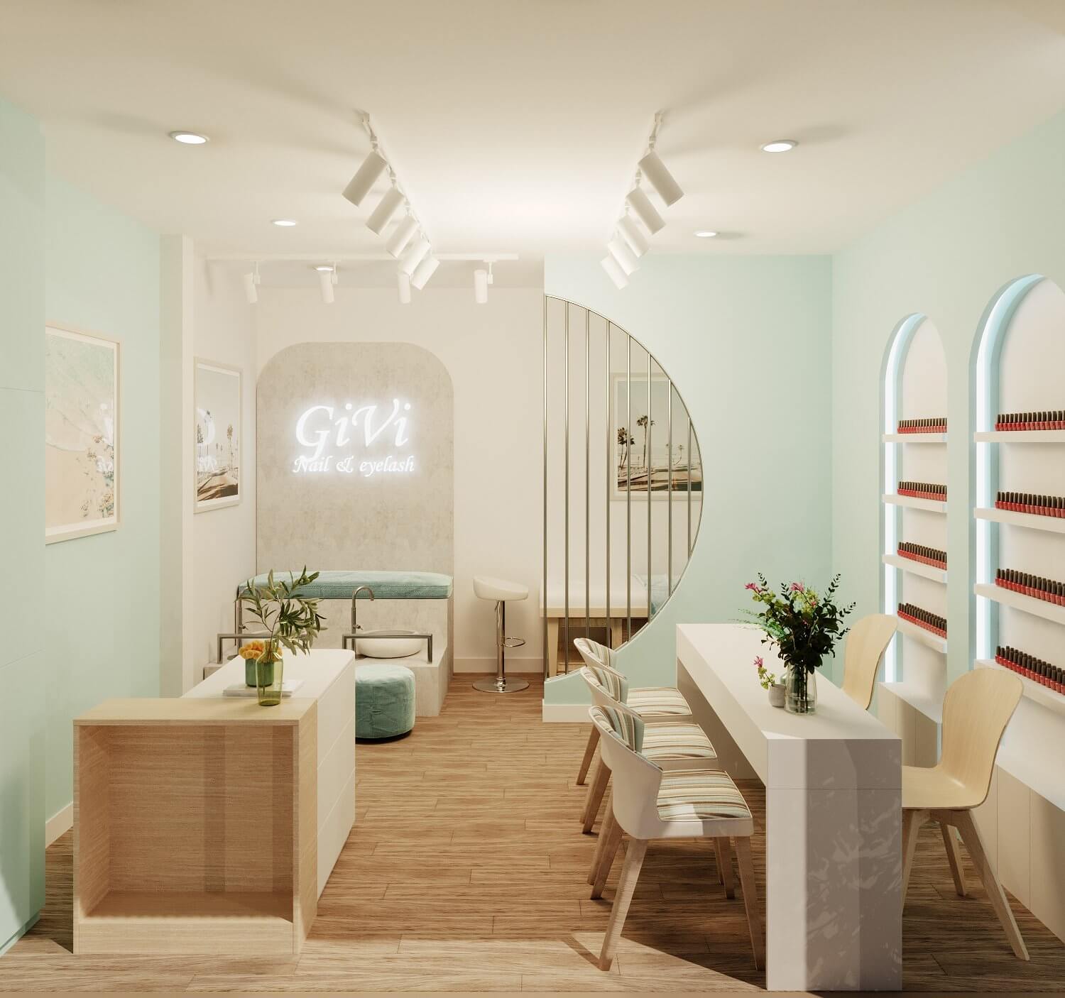 Thiết Kế Shop Nail GiVi