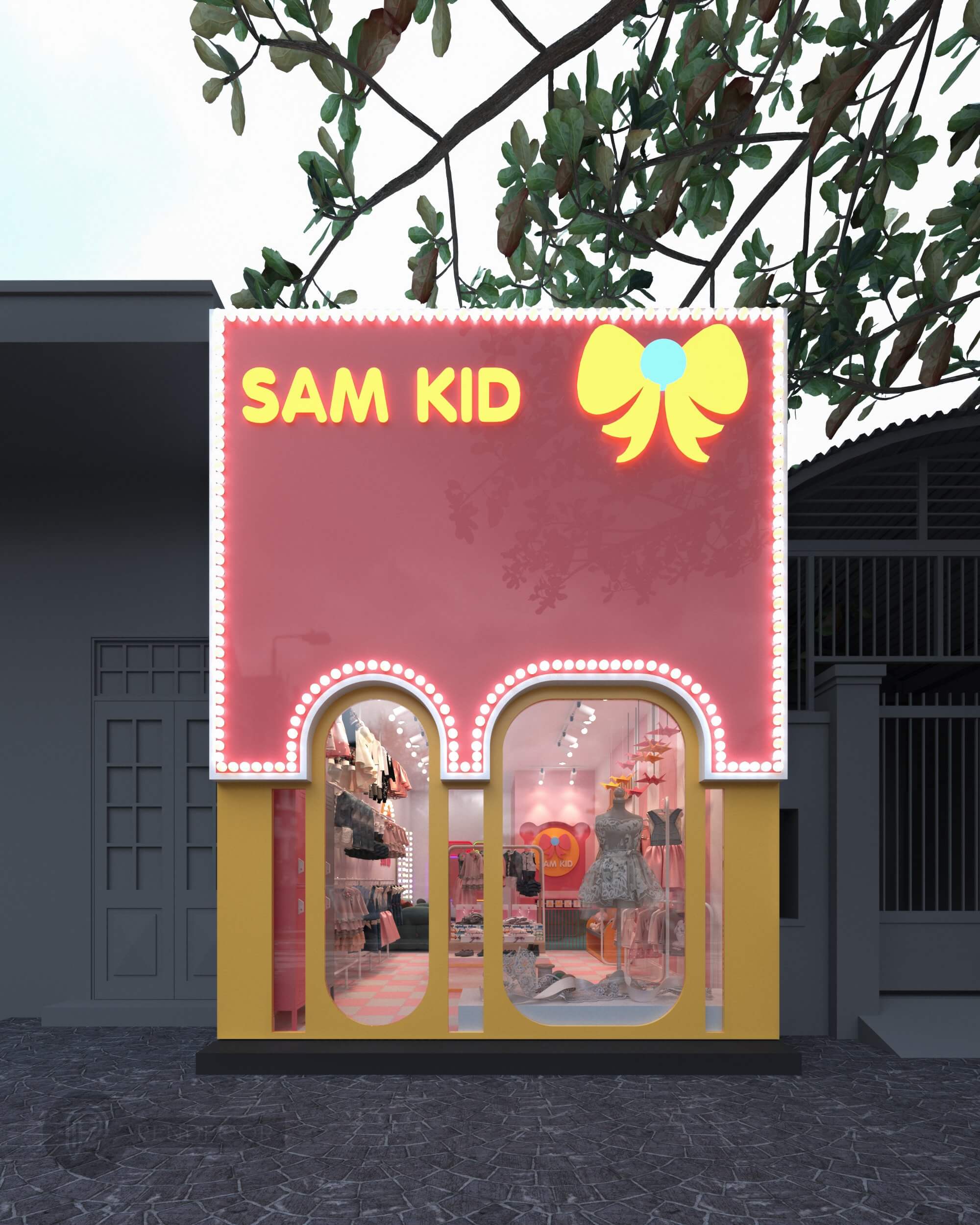 Thiết Kế Shop Thời Trang Trẻ Em Sam Kid