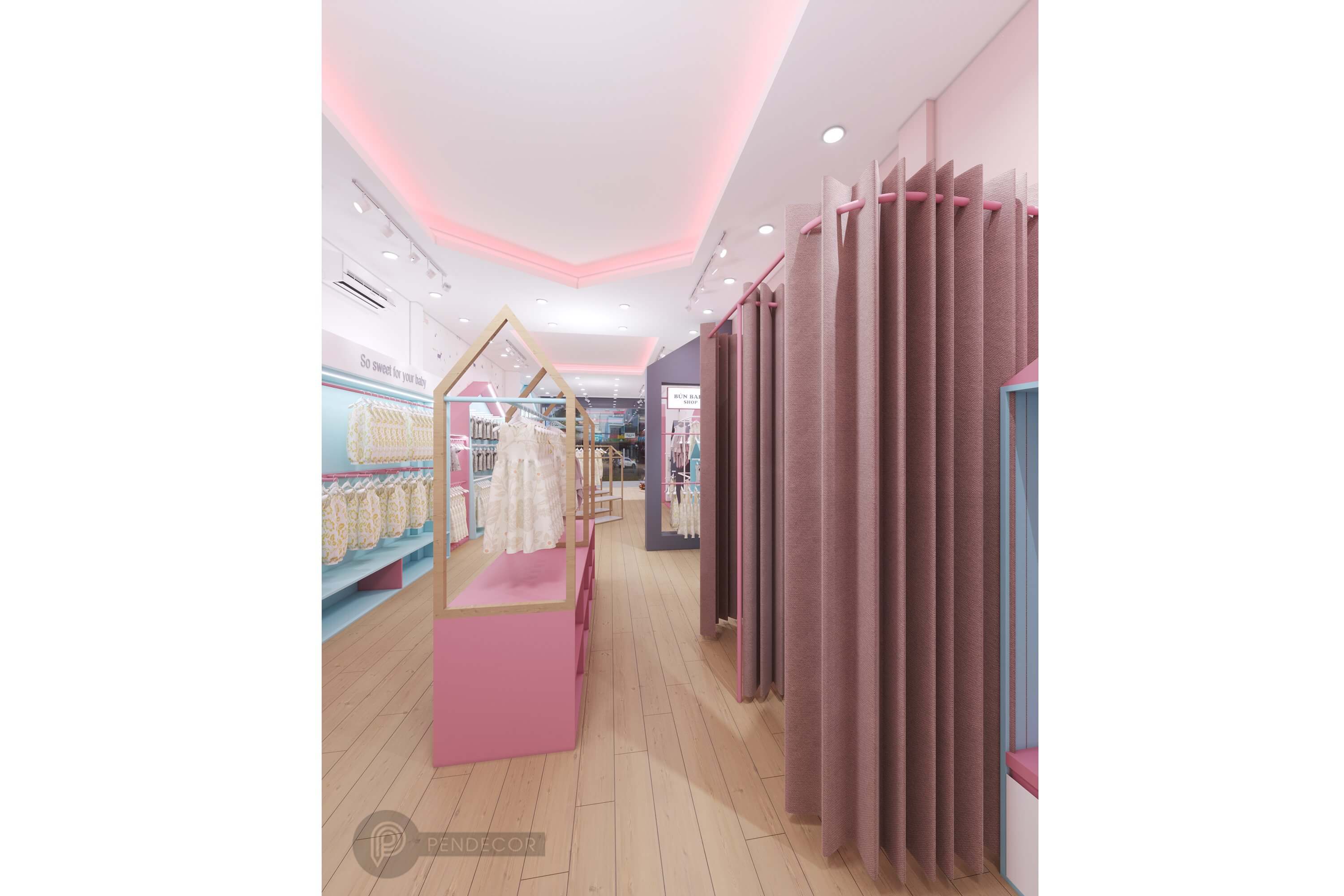 Thiết Kế Shop Thời Trang Trẻ Em Bún Baby