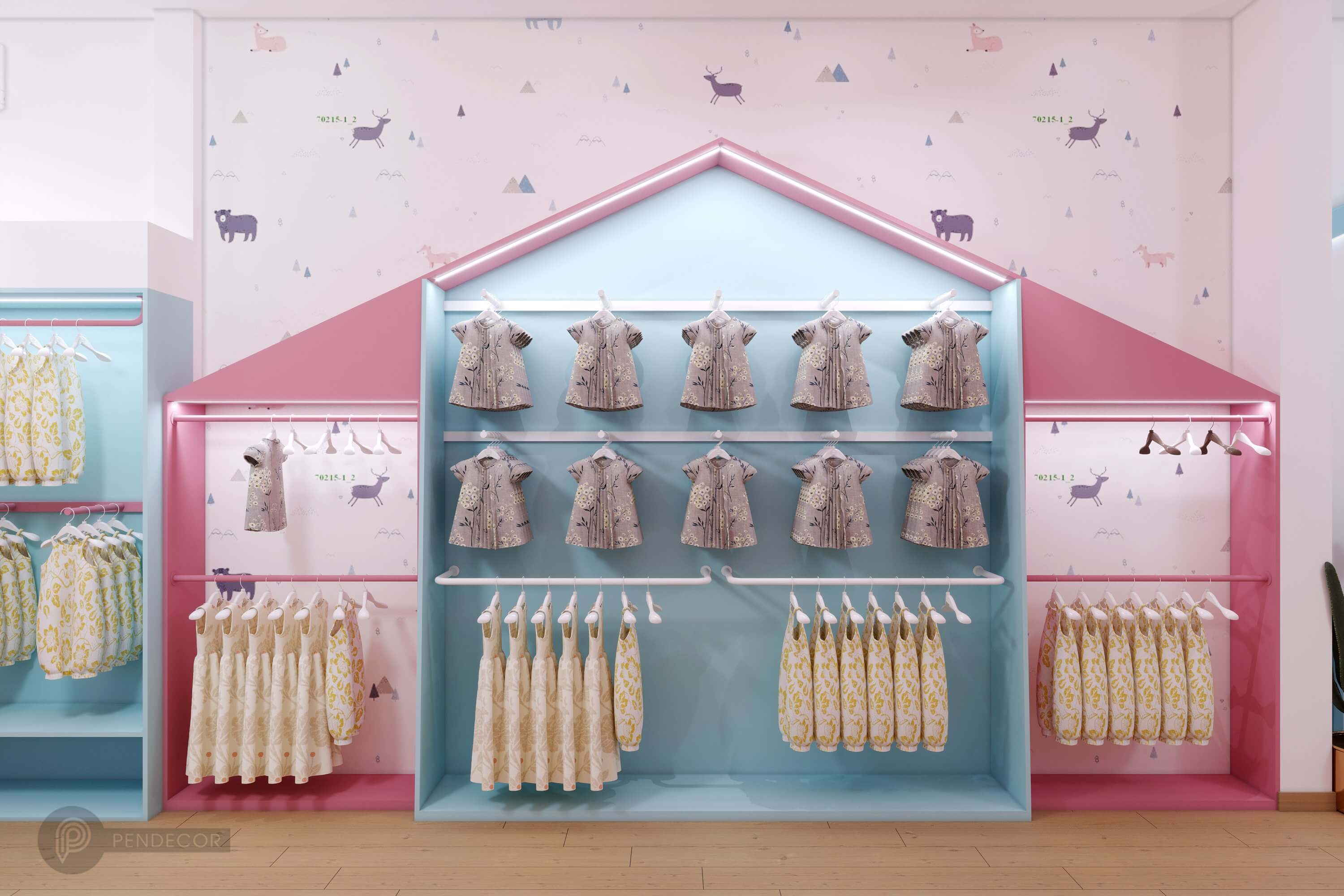 Thiết Kế Shop Thời Trang Trẻ Em Bún Baby