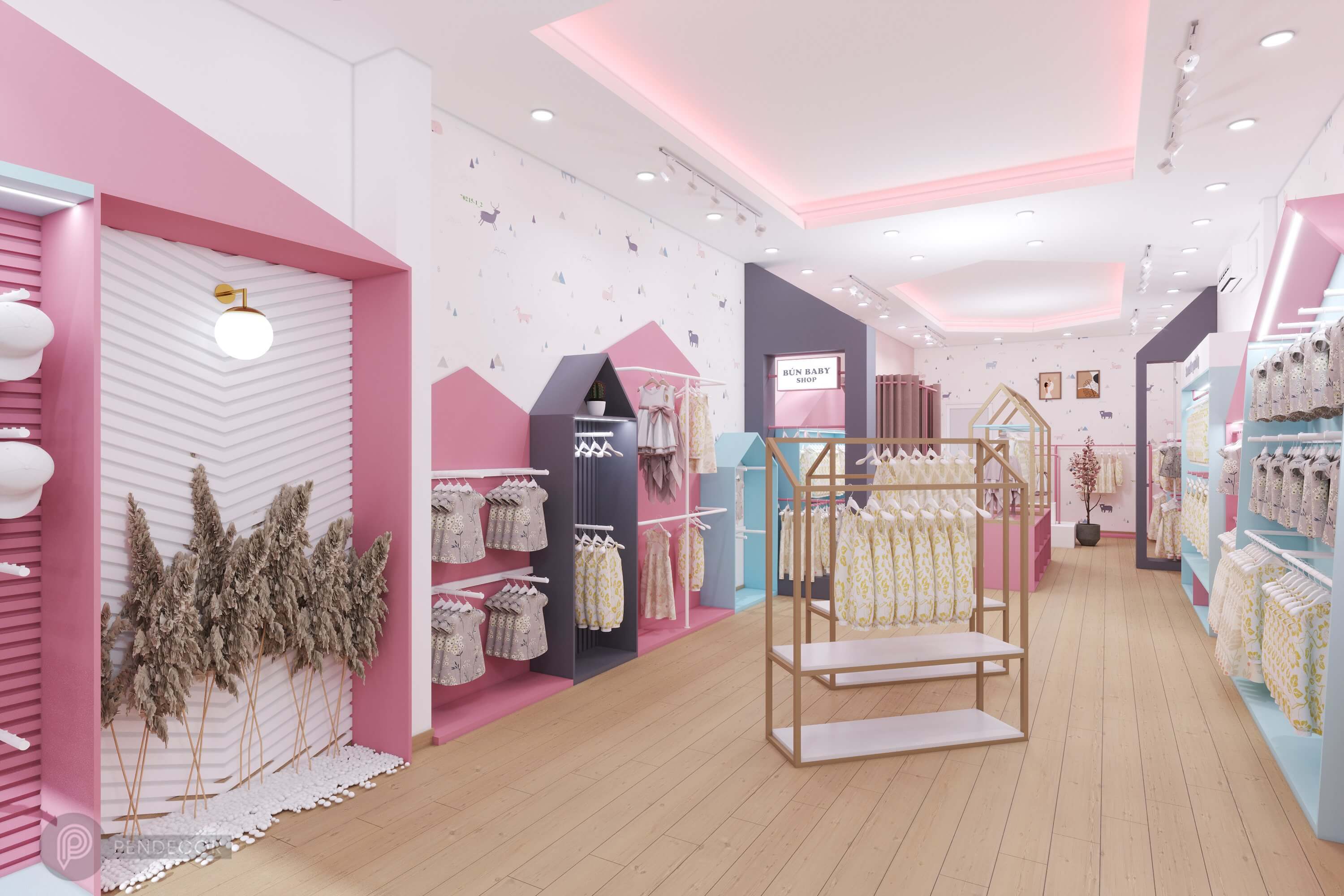 Thiết Kế Shop Thời Trang Trẻ Em Bún Baby