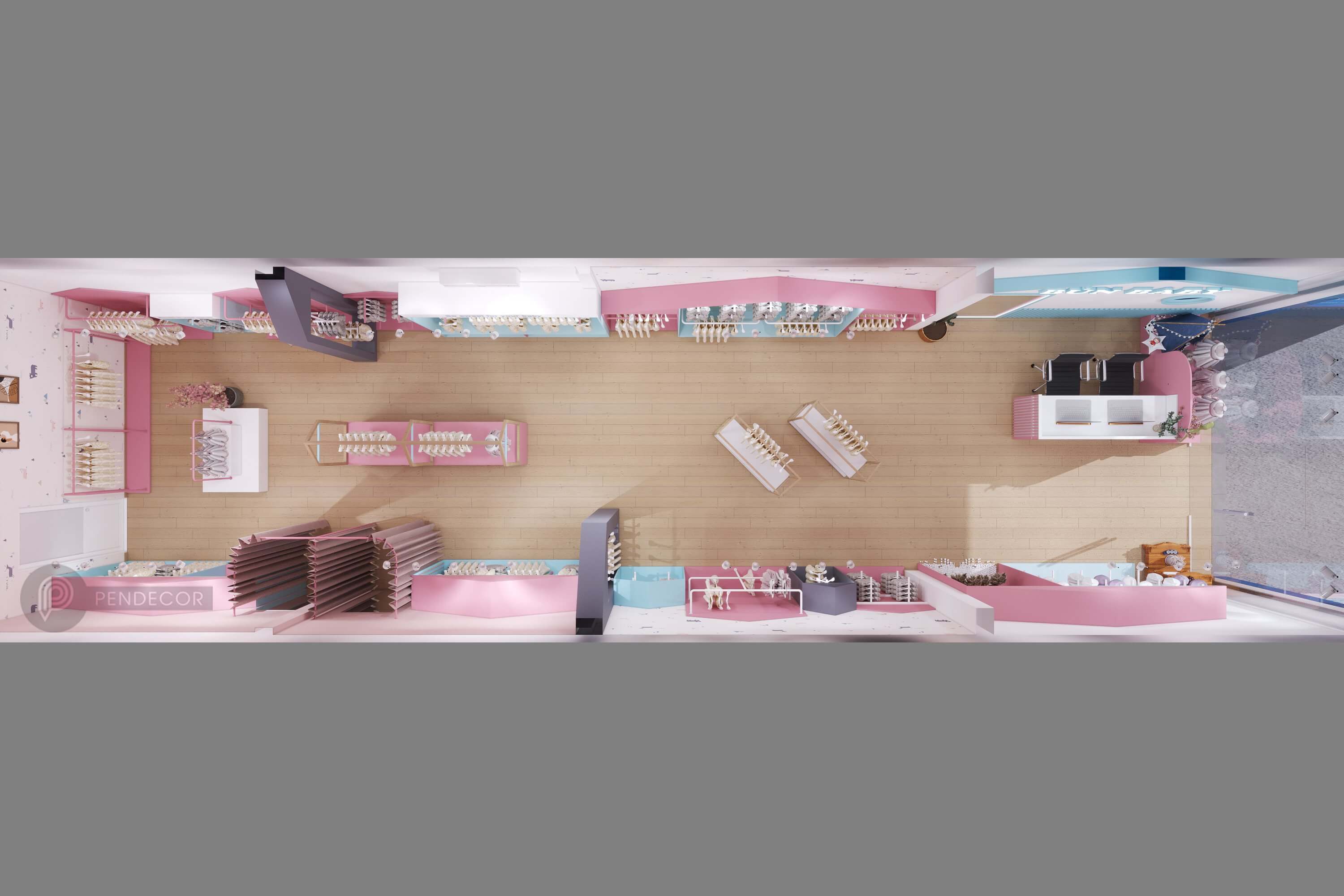 Thiết Kế Shop Thời Trang Trẻ Em Bún Baby