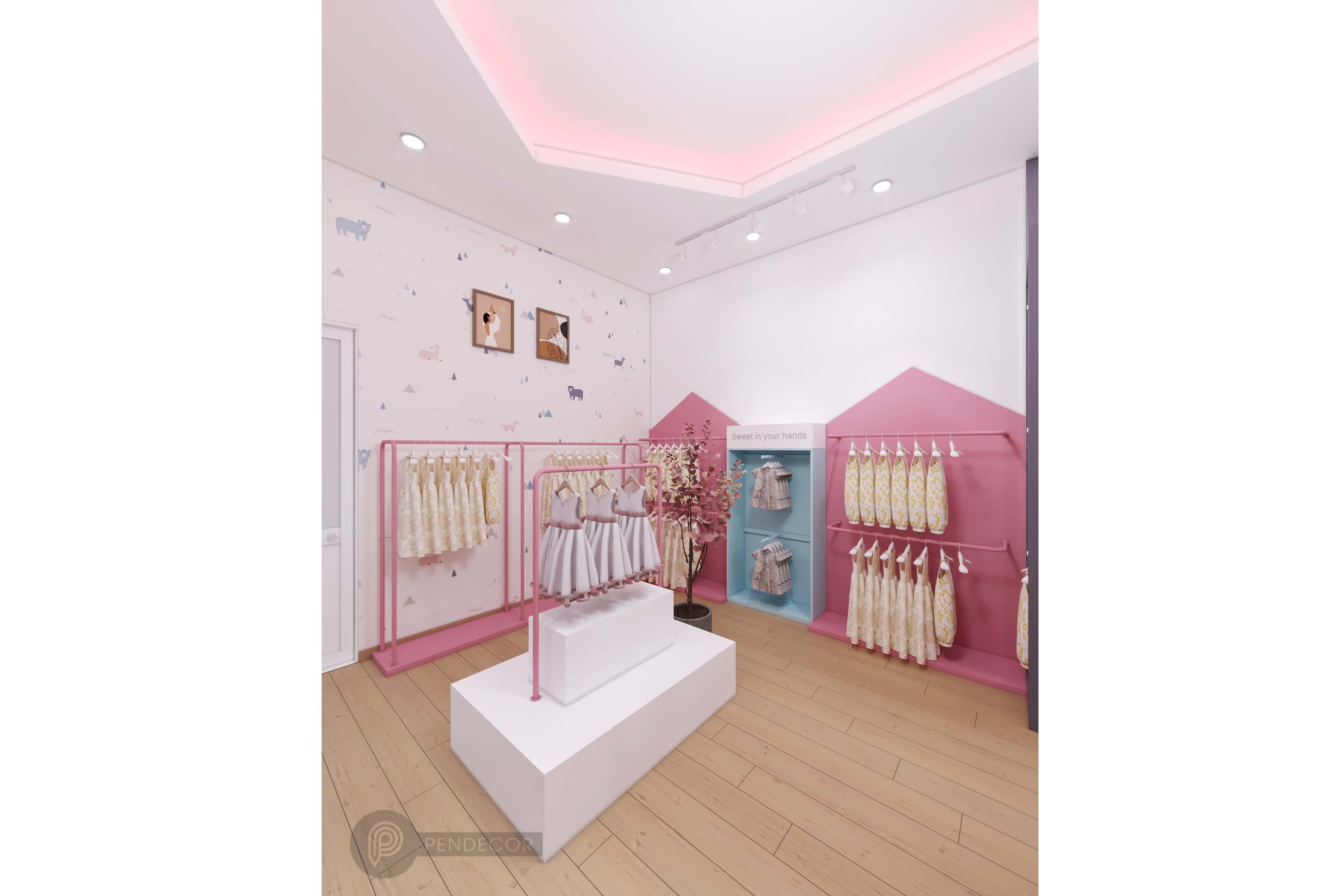 Thiết Kế Shop Thời Trang Trẻ Em Bún Baby
