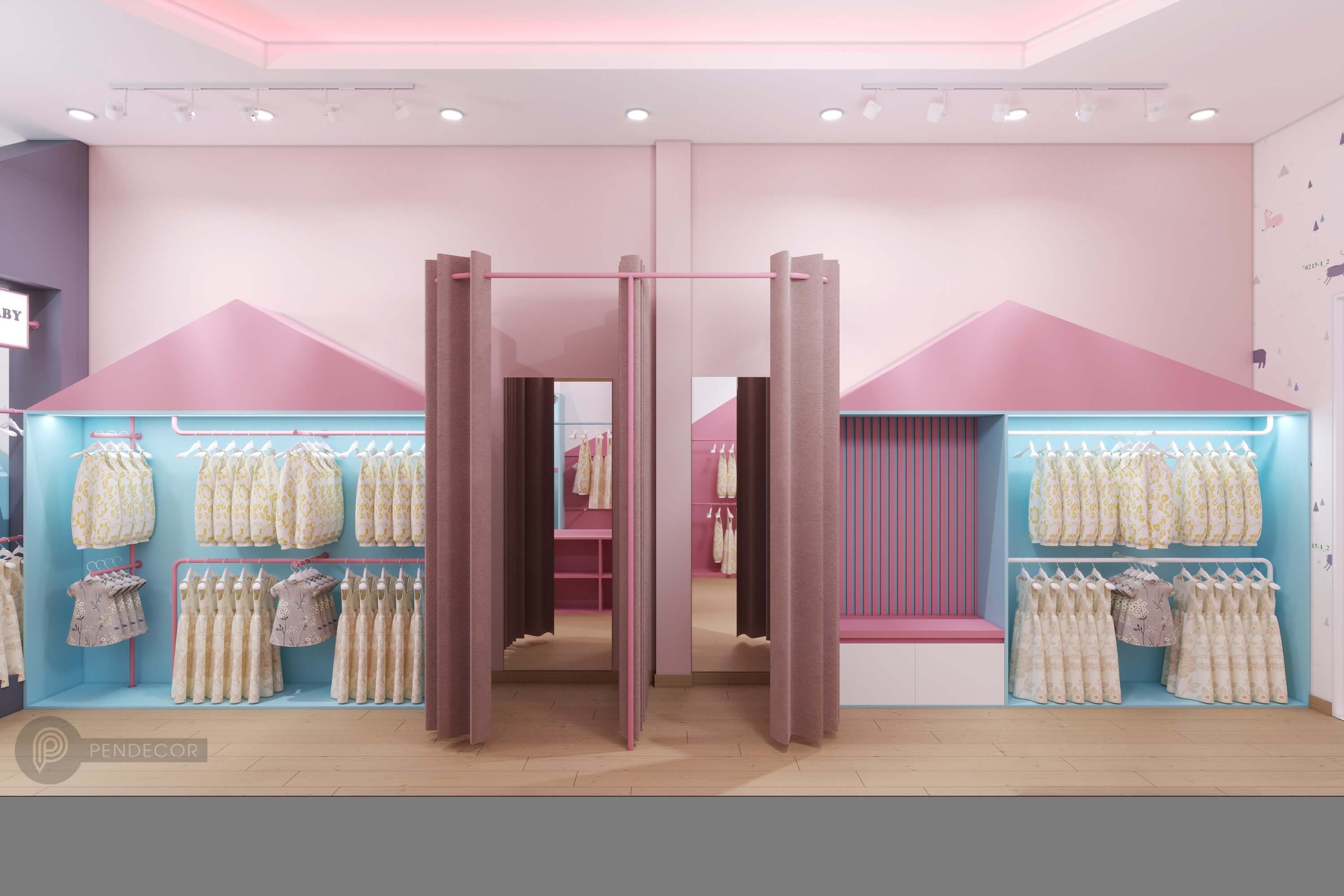 Thiết Kế Shop Thời Trang Trẻ Em Bún Baby