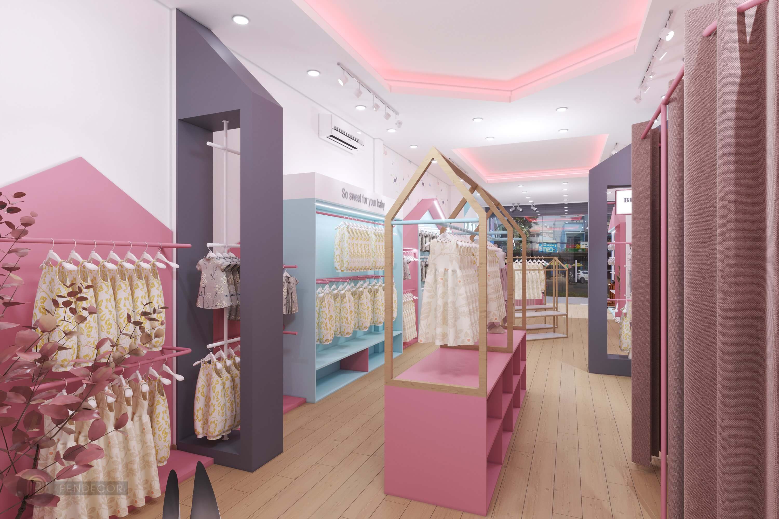 Thiết Kế Shop Thời Trang Trẻ Em Bún Baby