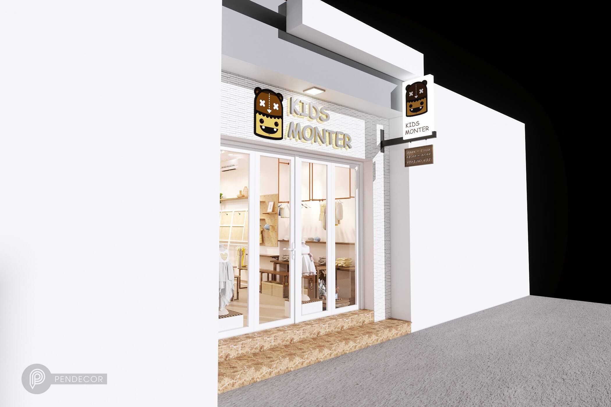 Thiết Kế Shop Thời Trang Trẻ Em Kids Monter