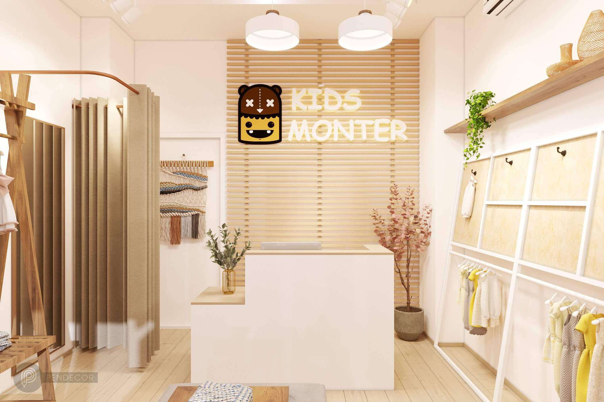 Thiết Kế Shop Thời Trang Trẻ Em Kids Monter