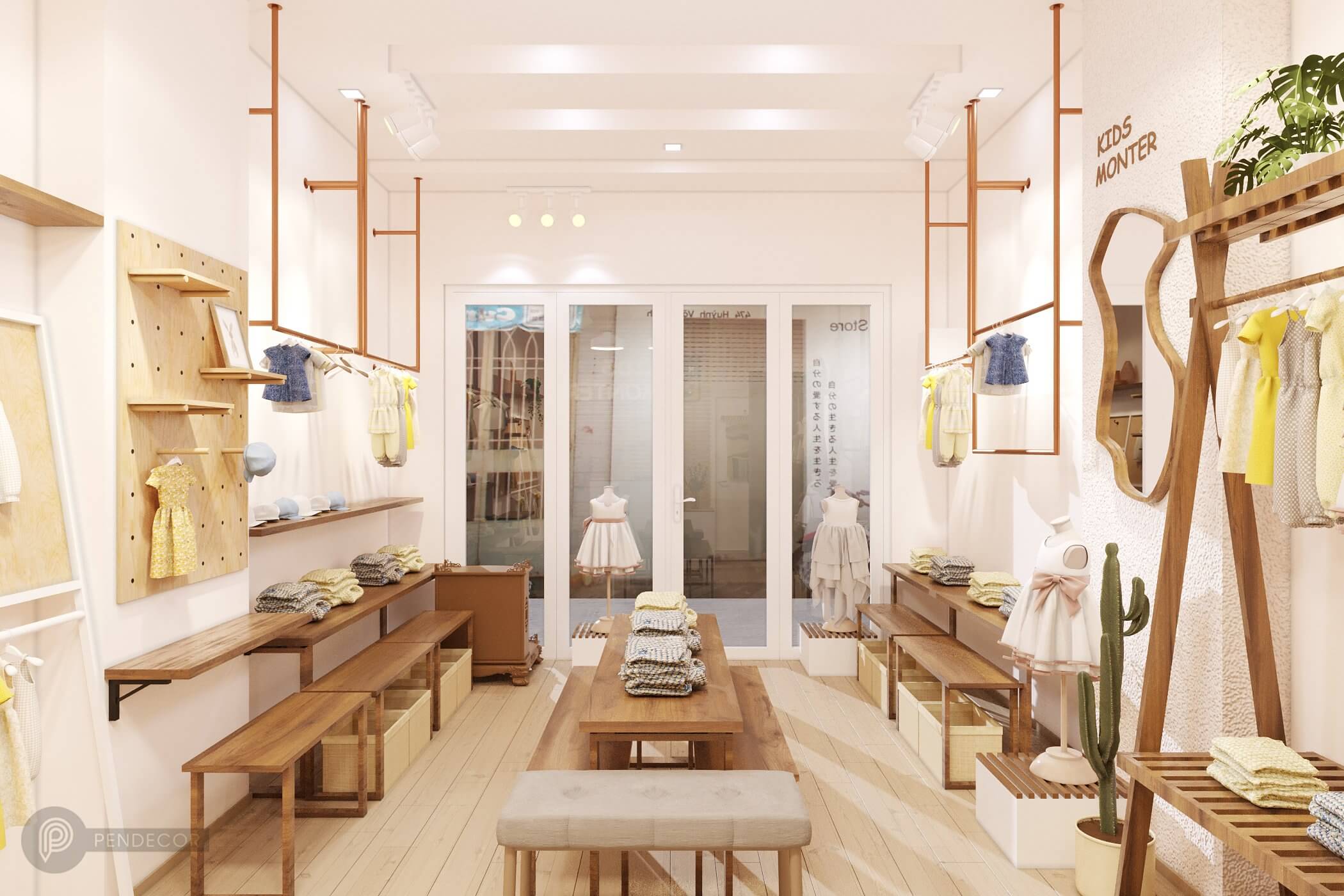 Thiết Kế Shop Thời Trang Trẻ Em Kids Monter