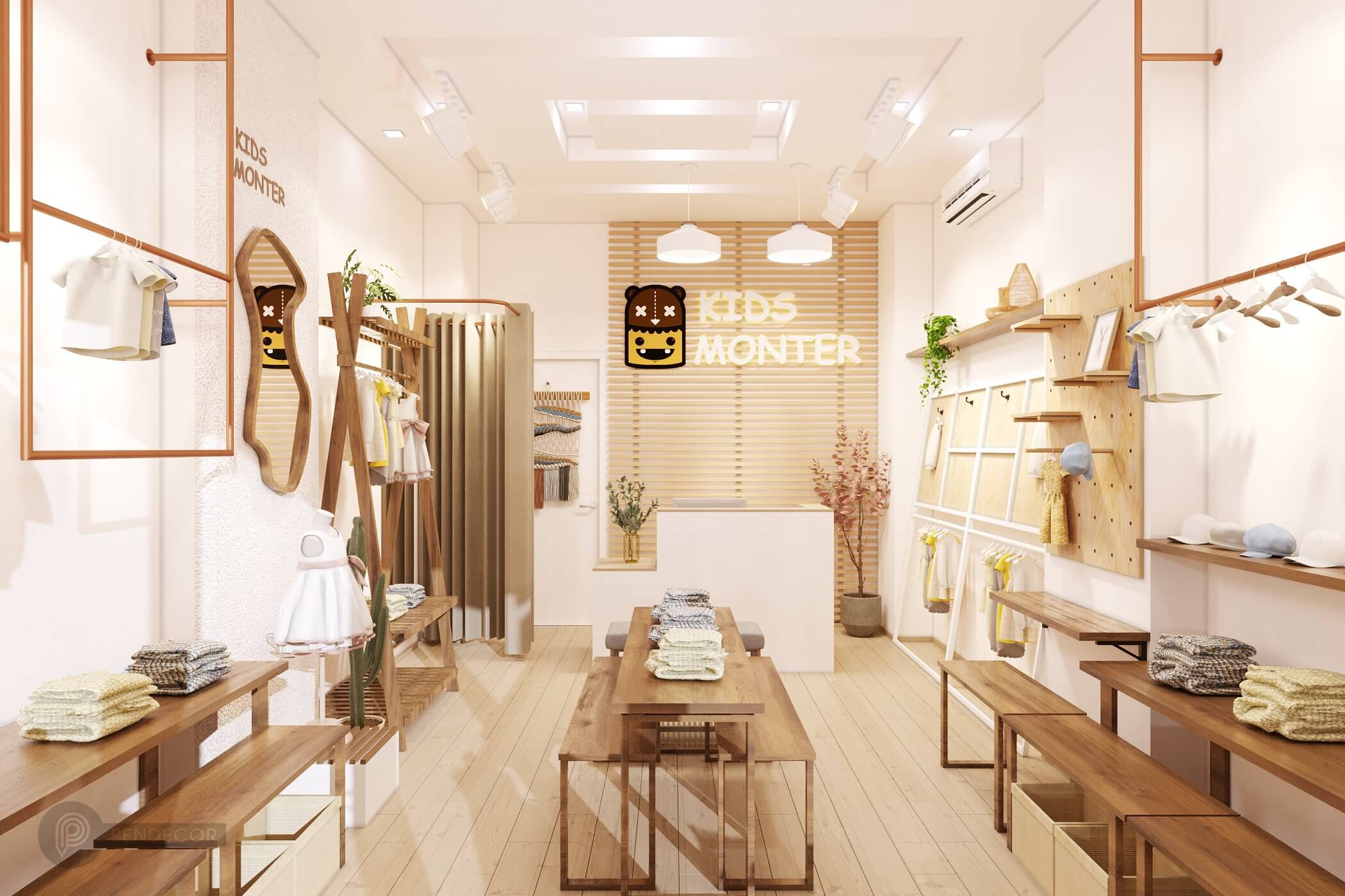 Thiết Kế Shop Thời Trang Trẻ Em Kids Monter