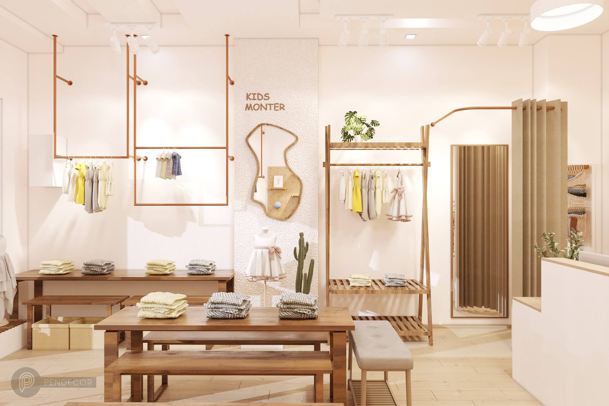 Thiết Kế Shop Thời Trang Trẻ Em Kids Monter