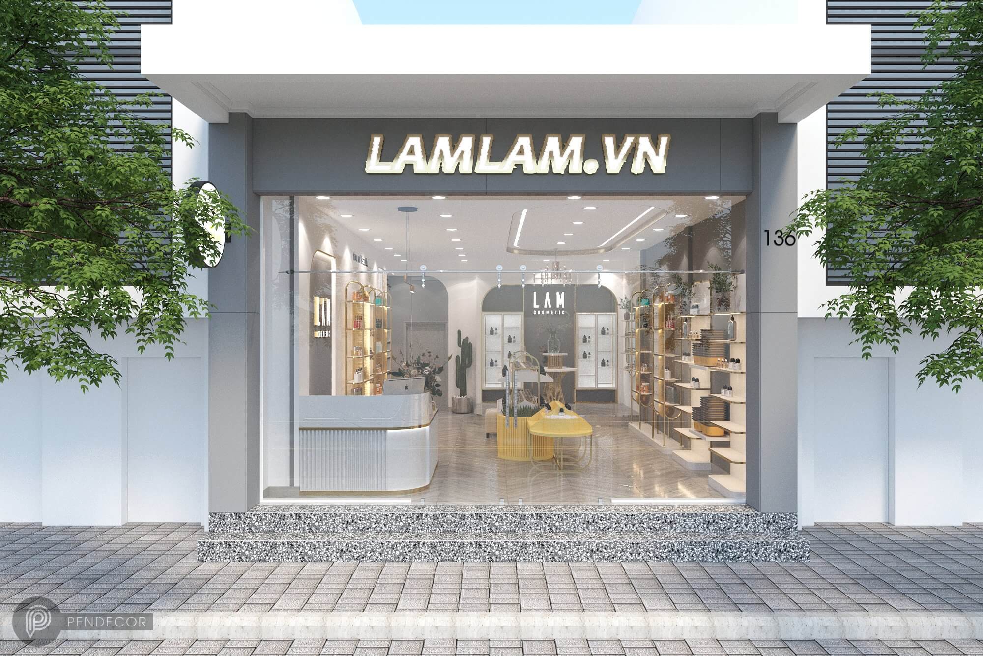Thiết Kế Shop Mỹ Phẩm LAM Cosmetic