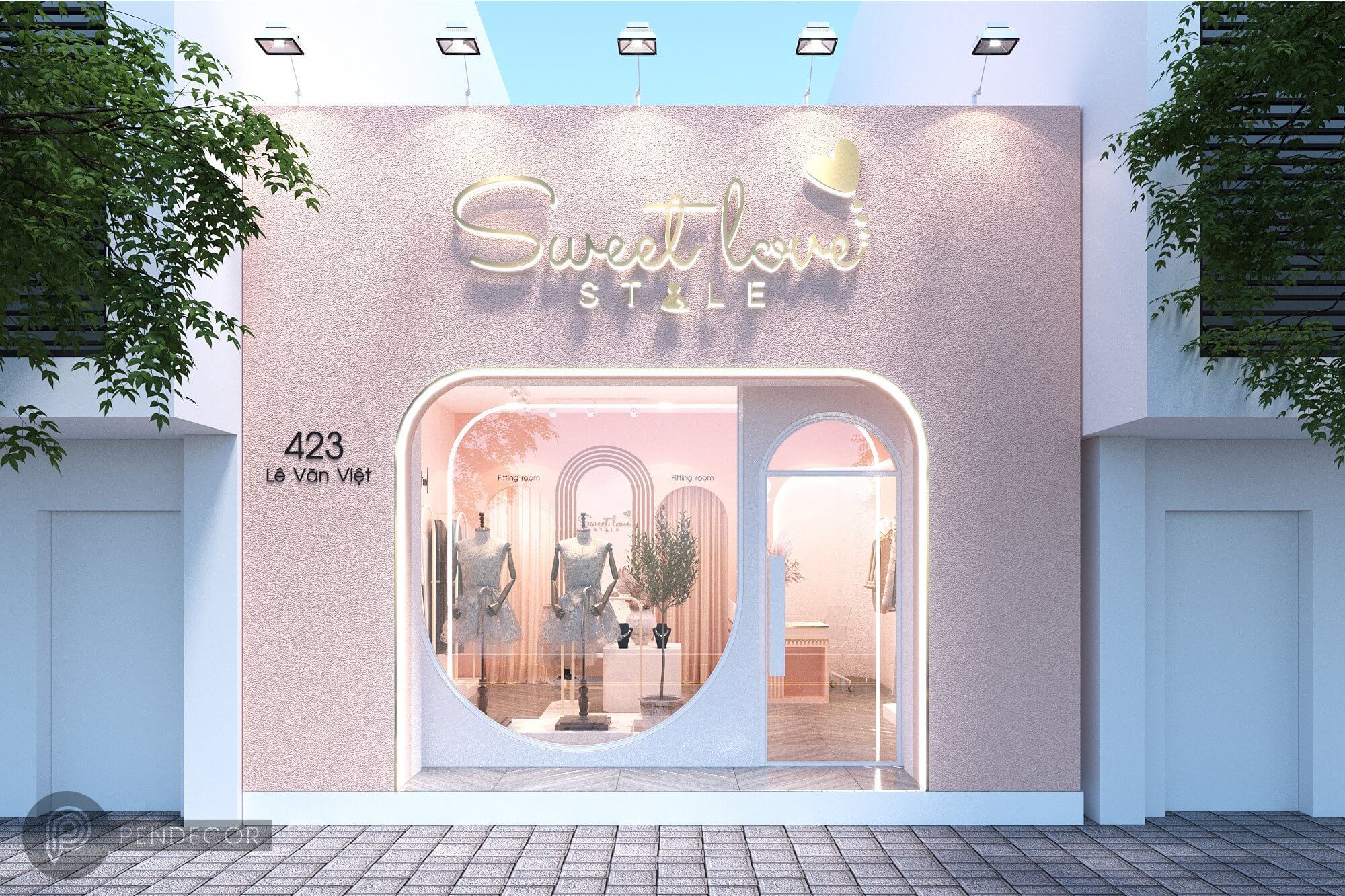 Thiết Kế Shop Thời Trang Nữ Sweet Love Style