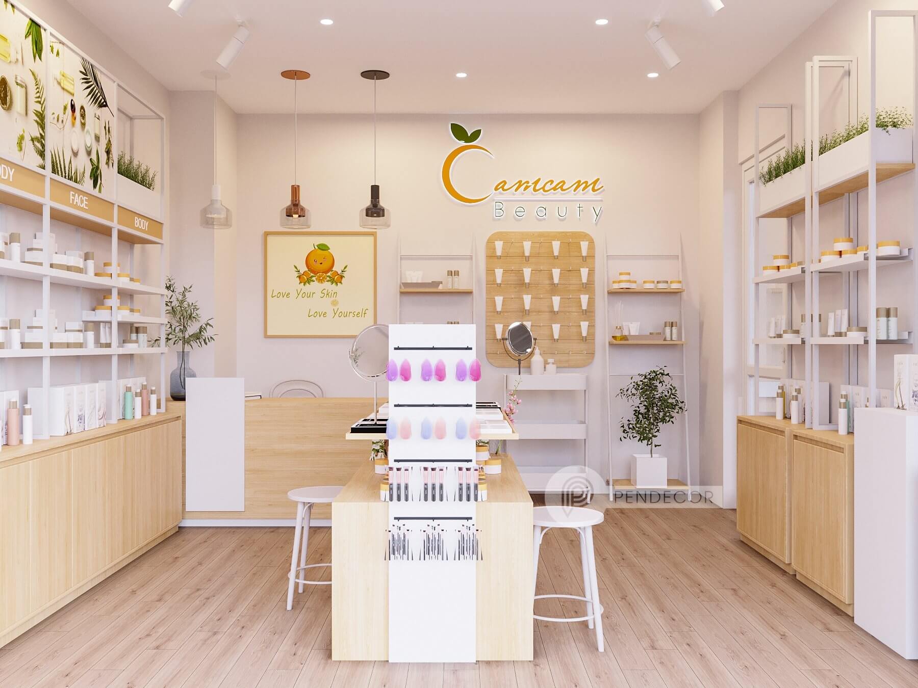 Thiết Kế Shop Mỹ Phẩm CamCam