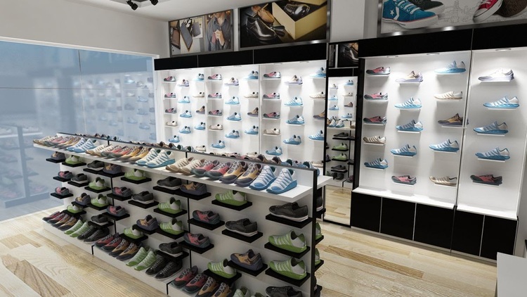 Đối với shop diện tích quá nhỏ hẹp nên sử dụng hệ thống tủ trưng bày sao cho hợp lí