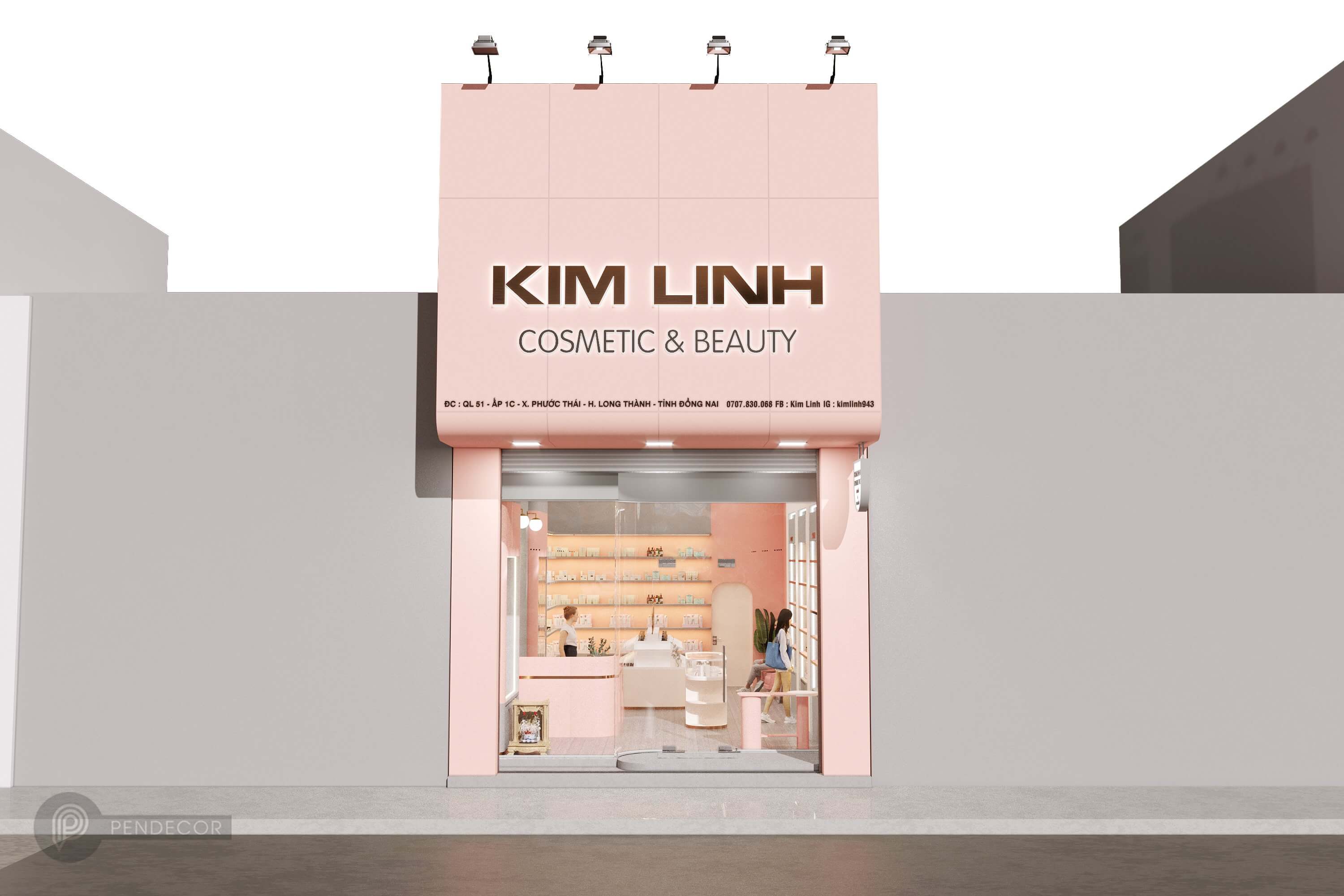 Thiết Kế Shop Mỹ Phẩm Kim Linh (Part 1)
