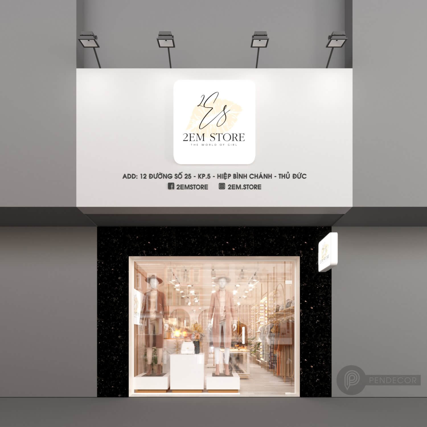 Thiết Kế Shop Thời Trang Nữ 2EM Store