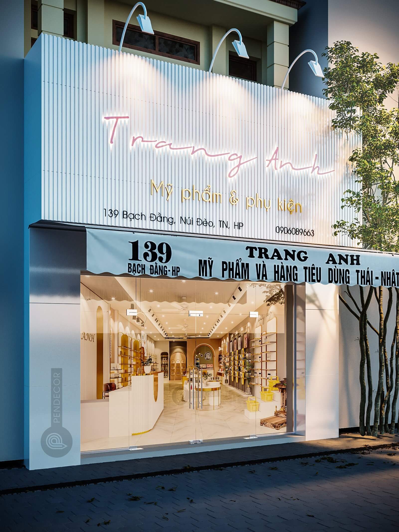 Thiết Kế Shop Mỹ Phẩm & Phụ Kiện Trang Anh