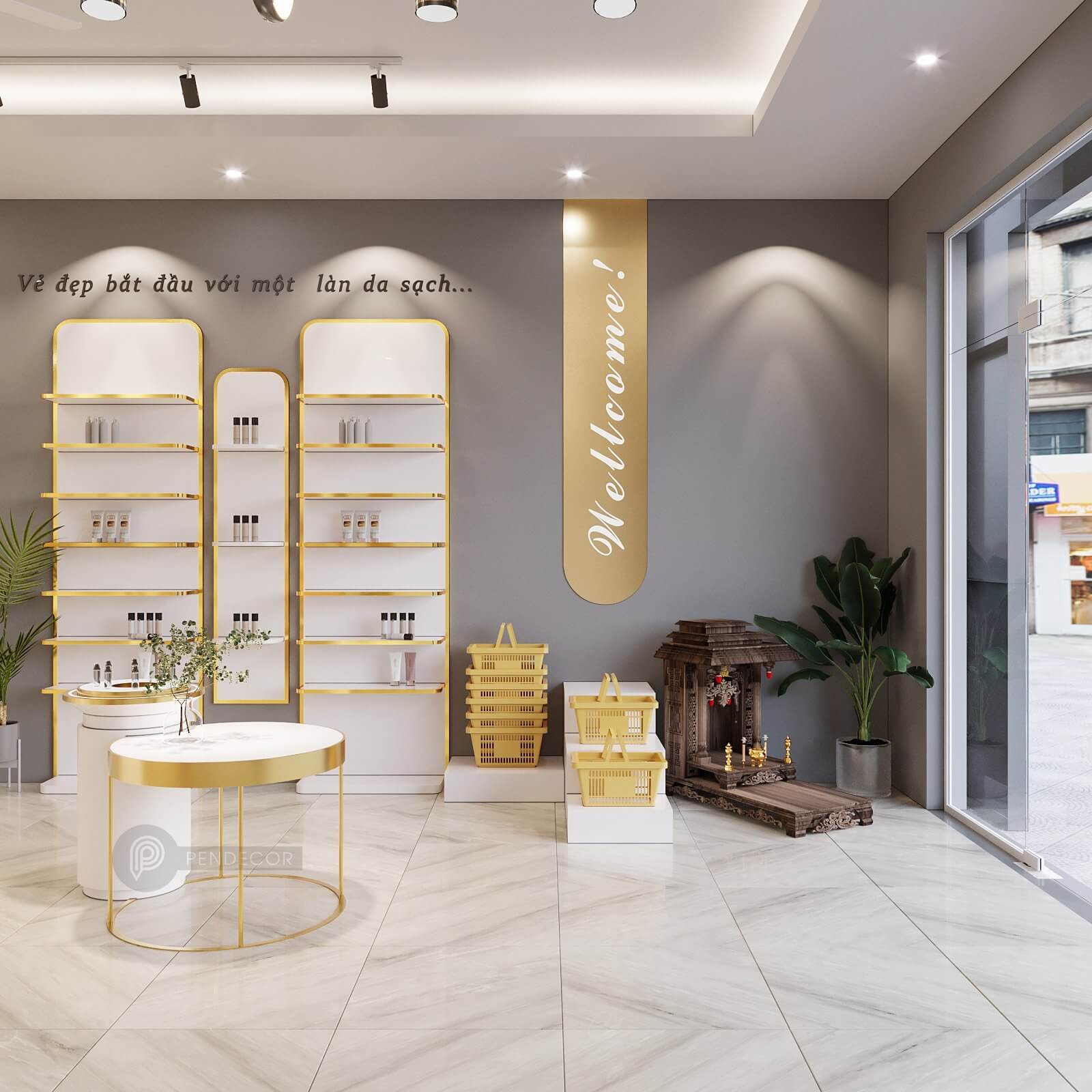 Thiết Kế Shop Mỹ Phẩm & Phụ Kiện Trang Anh