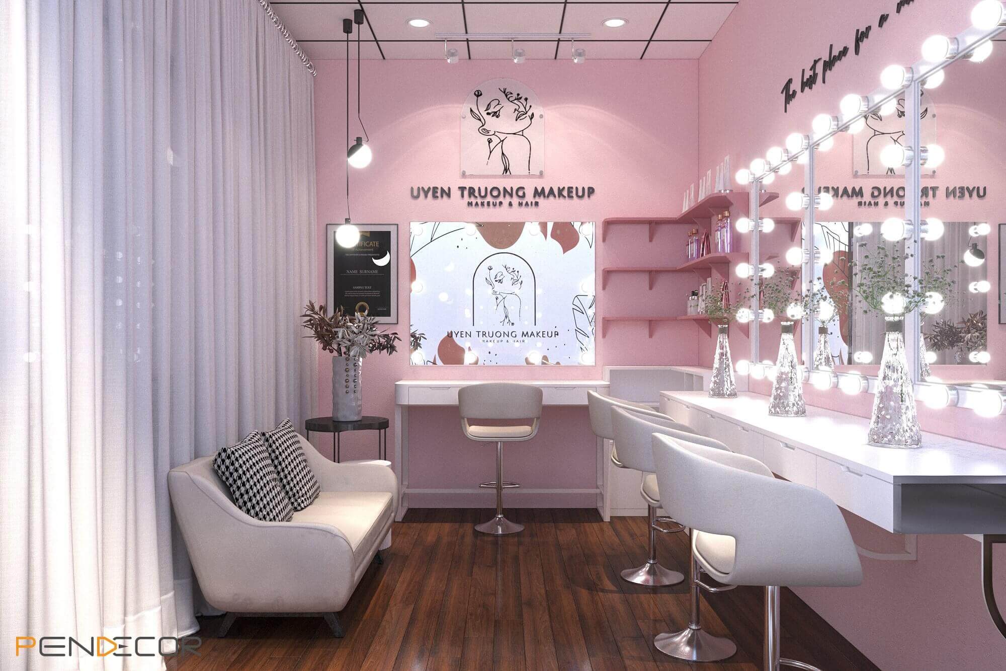 Thiết Kế Shop Make Up Uyên Trương