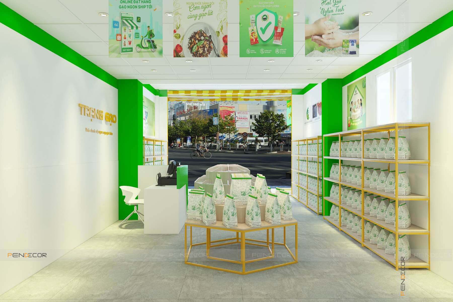 Thiết Kế và Thi Công Shop Trạng Gạo