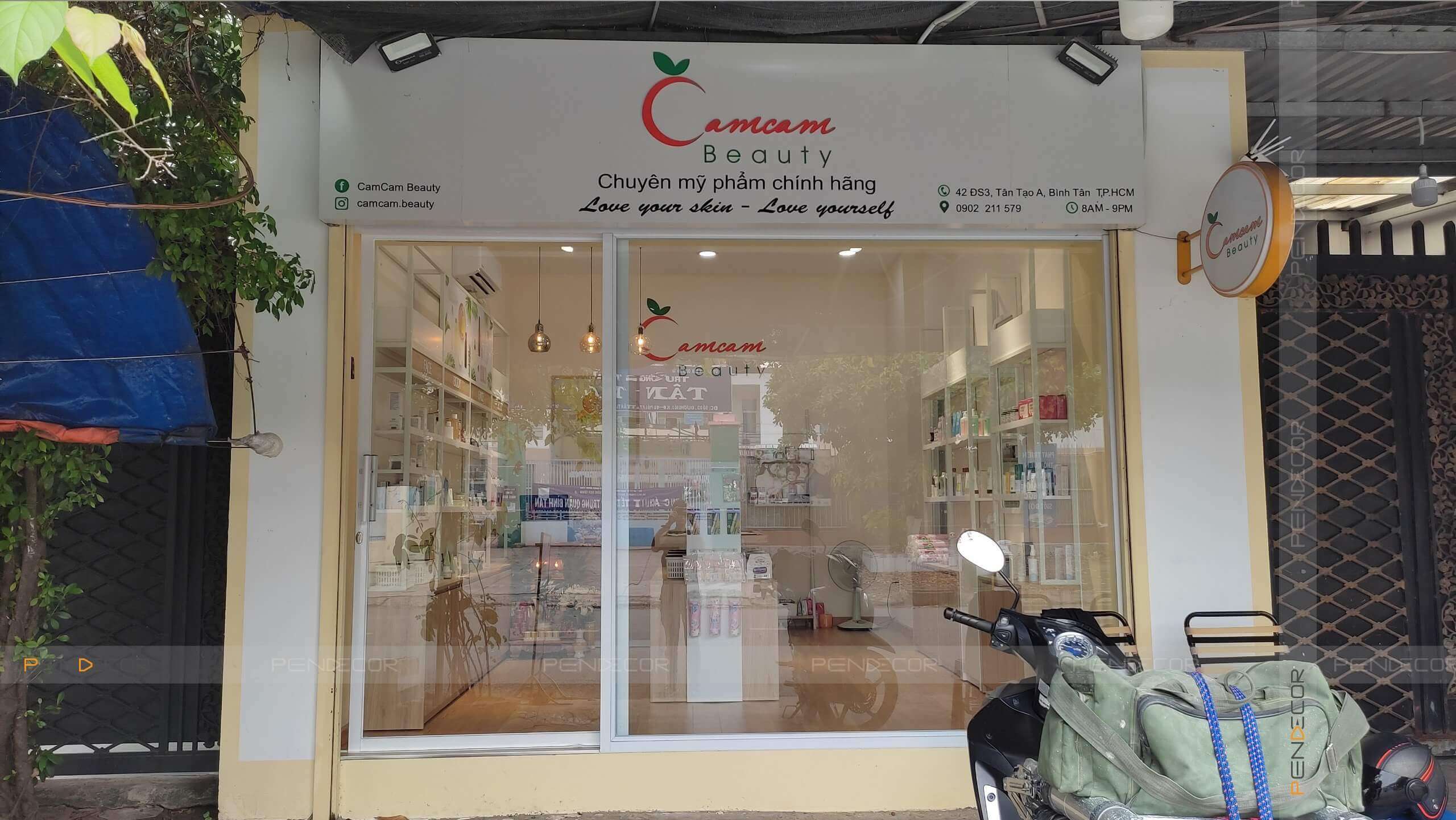 Thi Công Thực Tế Shop Mỹ Phẩm CamCam