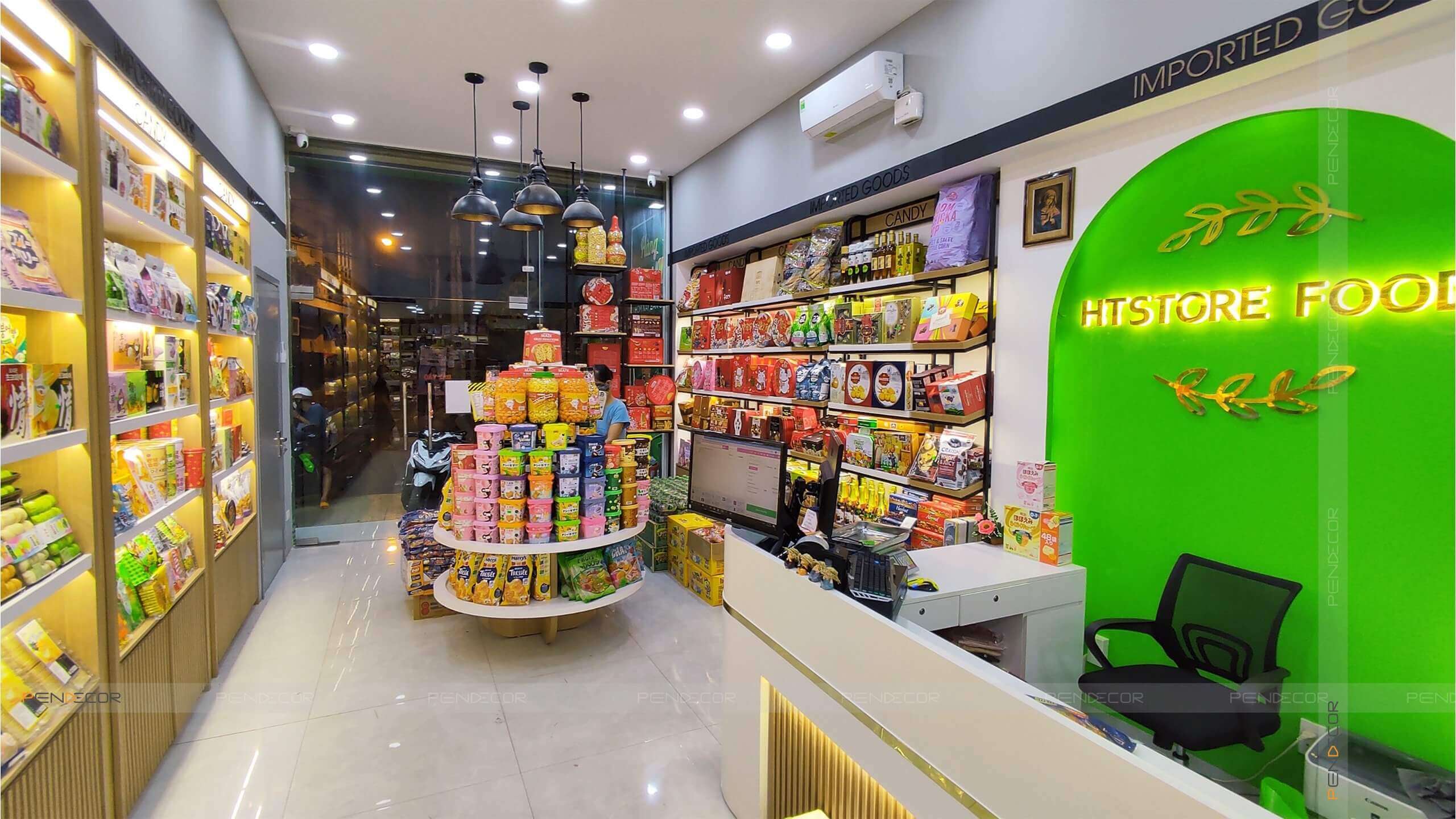 Thi Công Thực Tế Shop Bánh Kẹo Nhập Khẩu HTStore Food