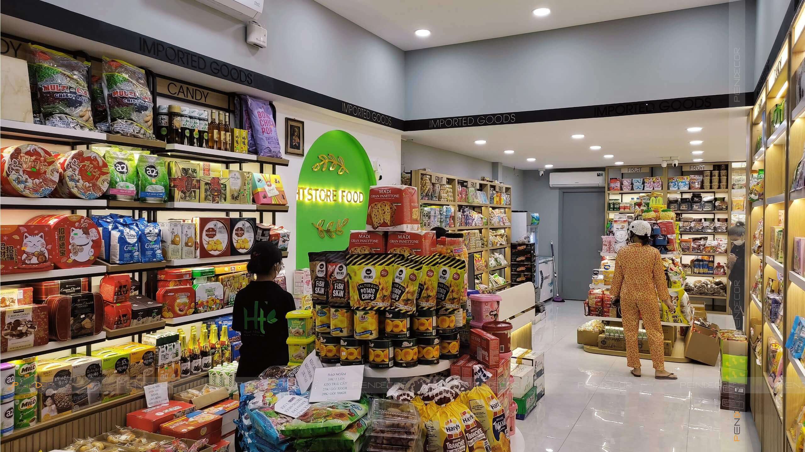 Thi Công Thực Tế Shop Bánh Kẹo Nhập Khẩu HTStore Food