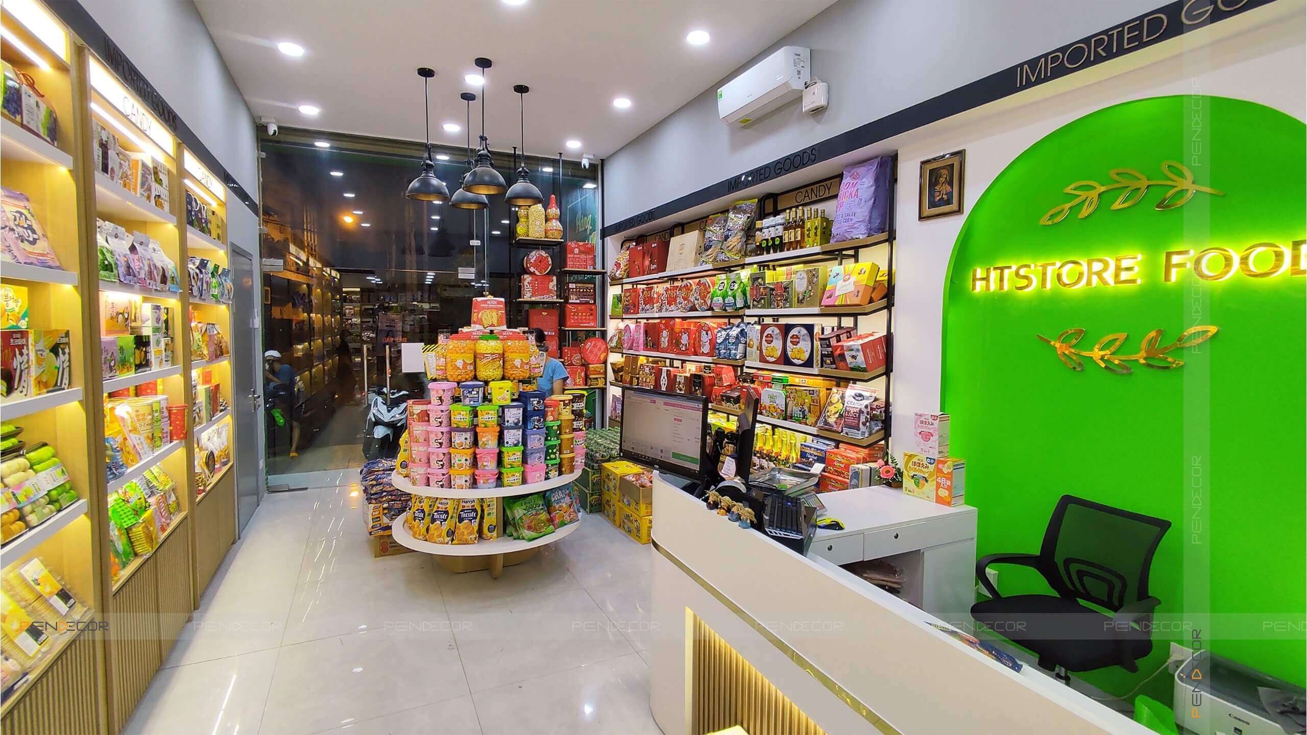 Thi Công Thực Tế Shop Bánh Kẹo Nhập Khẩu HTStore Food