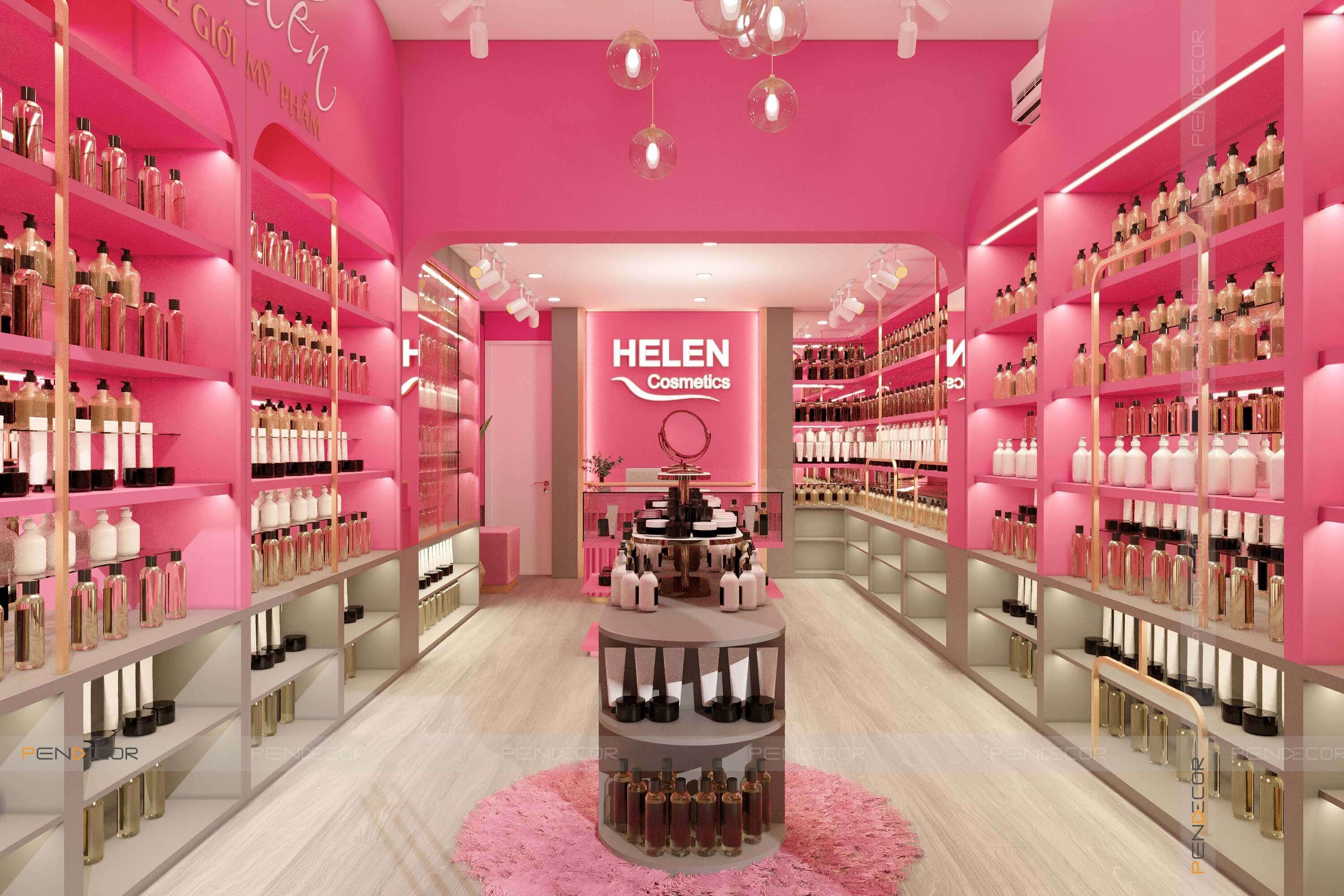 Thiết Kế Shop Mỹ Phẩm Helen Cosmetics