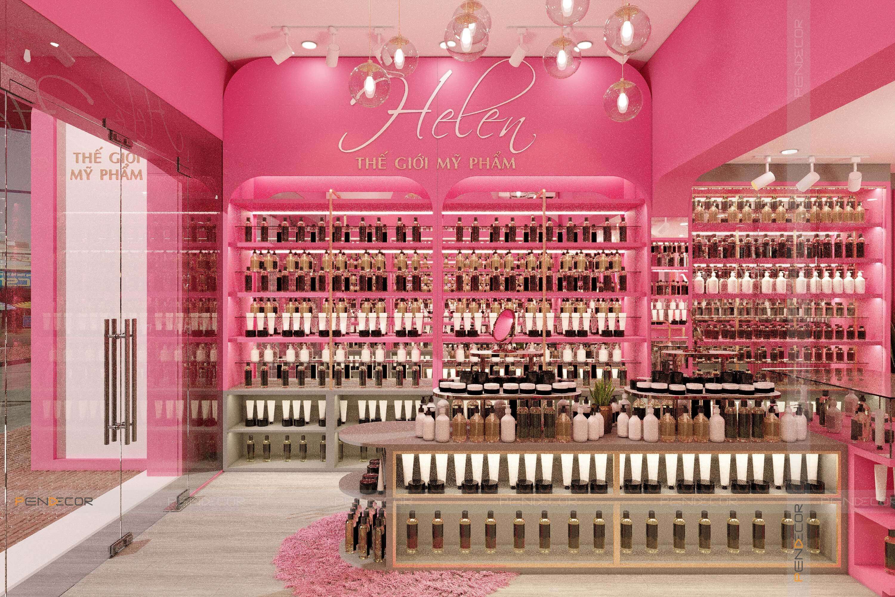 Thiết Kế Shop Mỹ Phẩm Helen Cosmetics