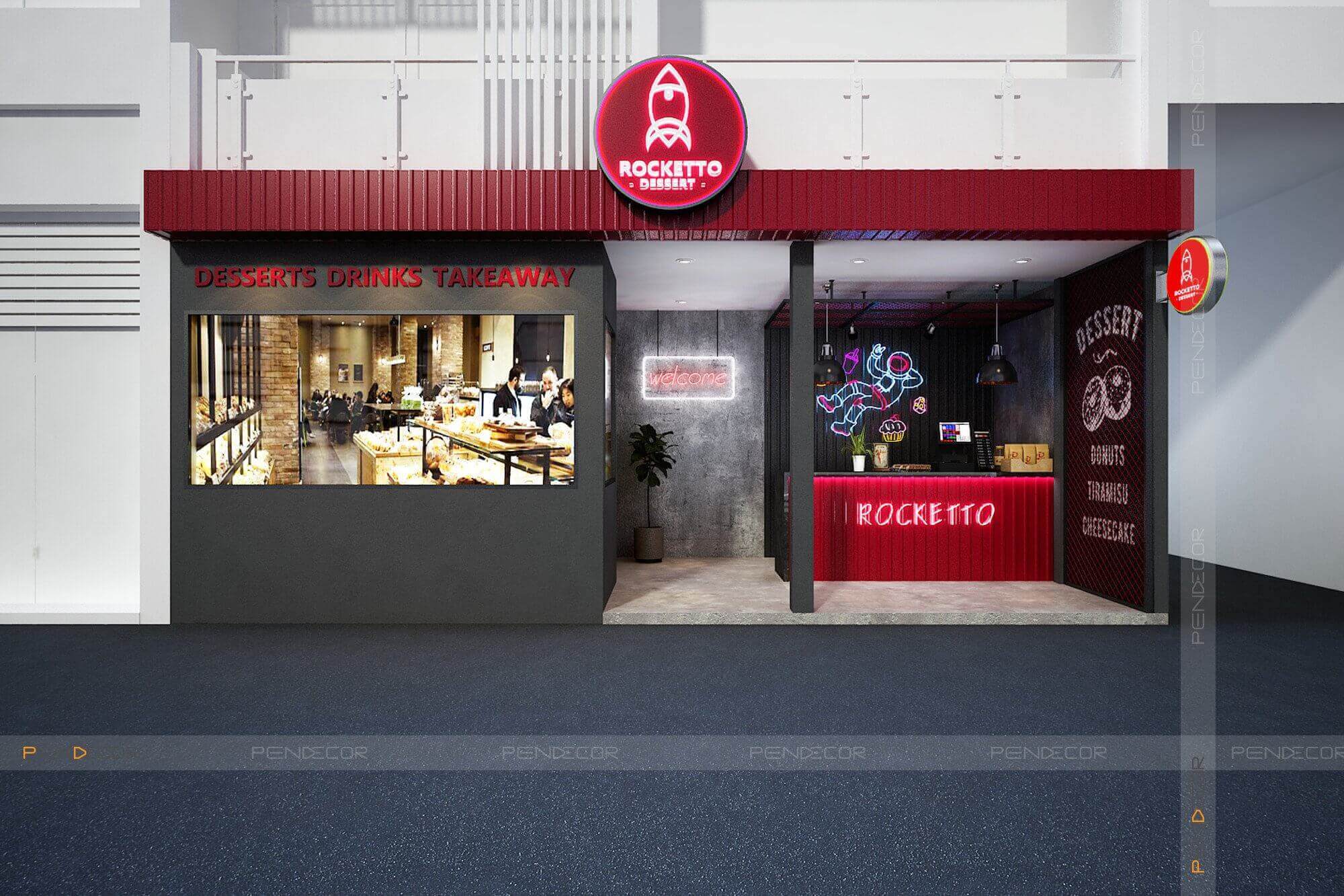 Thiết Kế Cửa Hàng Bánh Rocketto Desserts