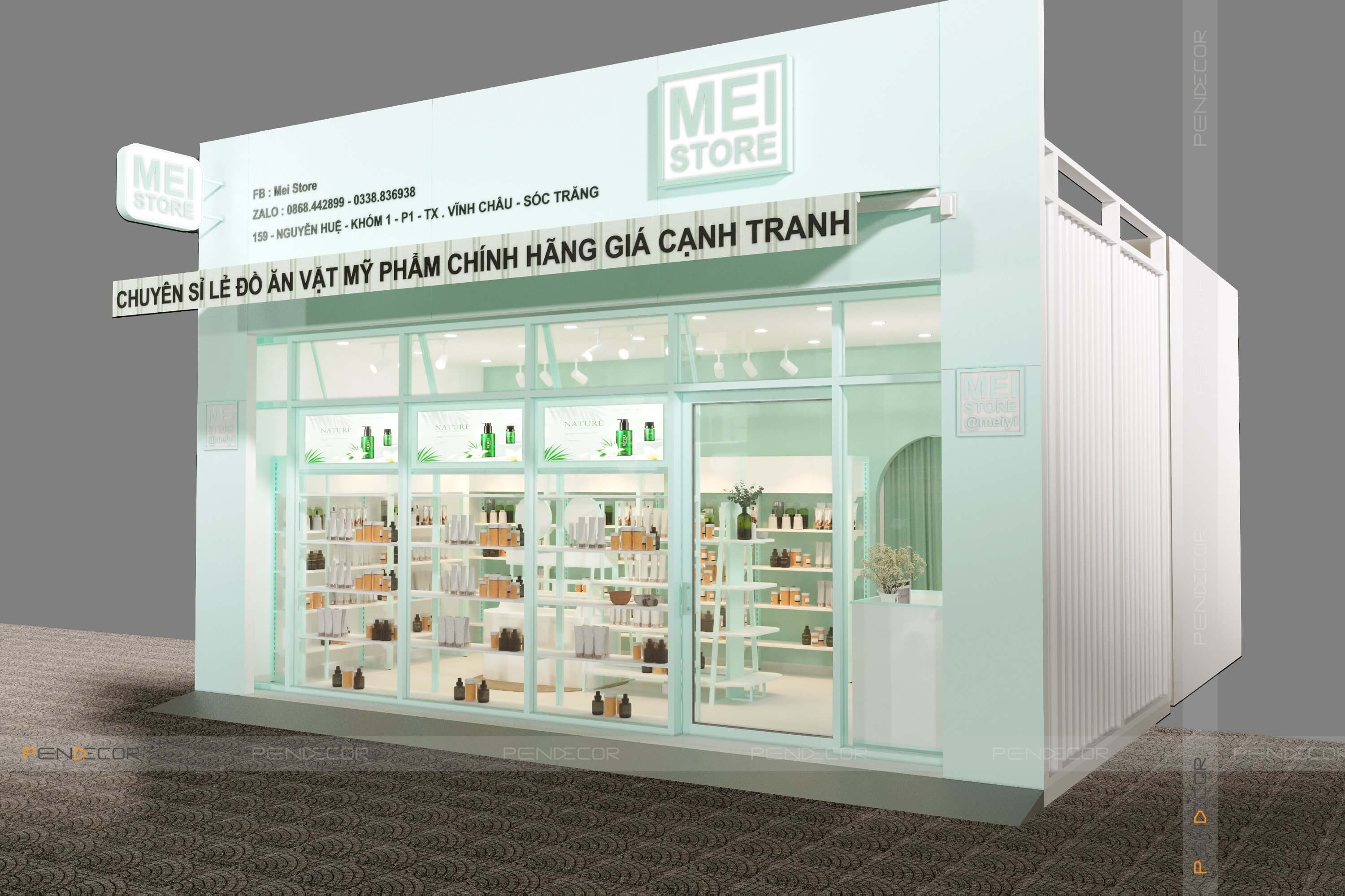 Thiết Kế Shop Mỹ Phẩm Mei Store