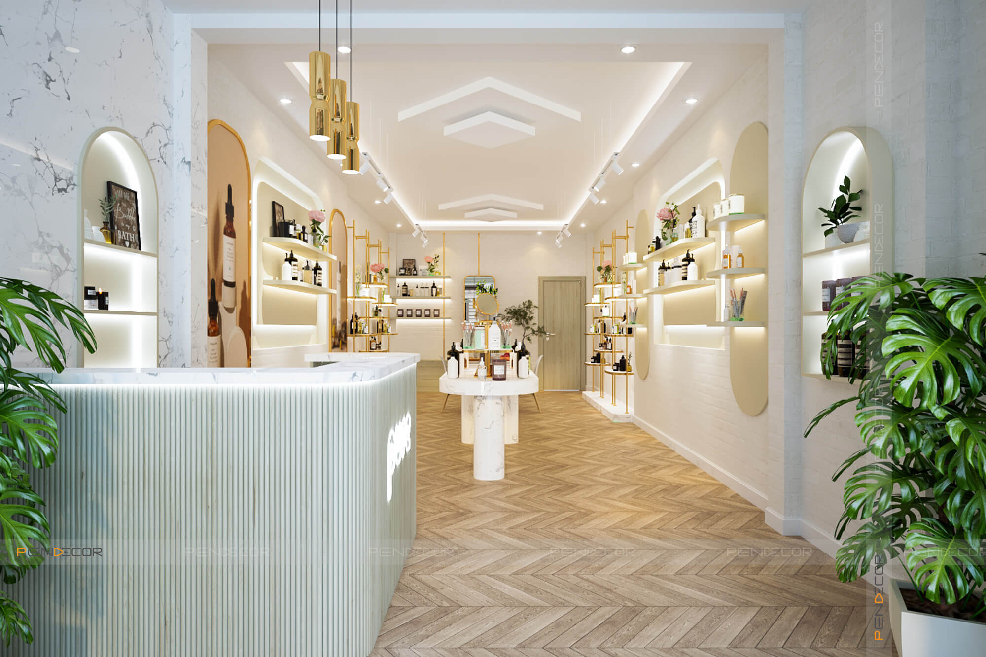 Thiết Kế Shop Tinh Dầu và Mỹ Phẩm Pure