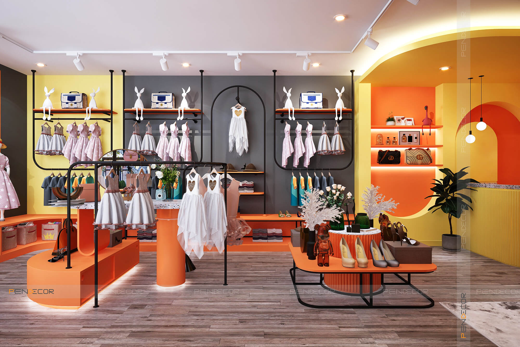 Thiết Kế Shop Thời Trang Trẻ Em Góc Bà Kem