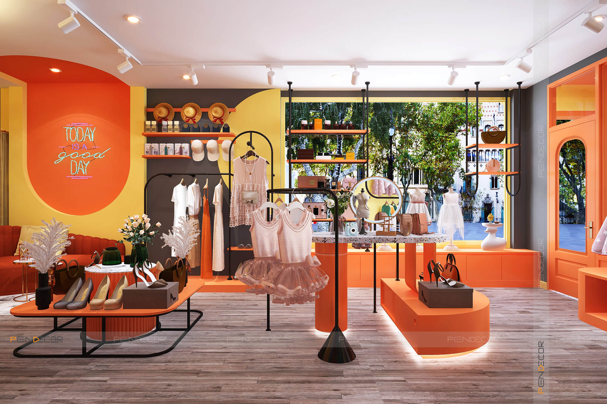 Thiết Kế Shop Thời Trang Trẻ Em Góc Bà Kem