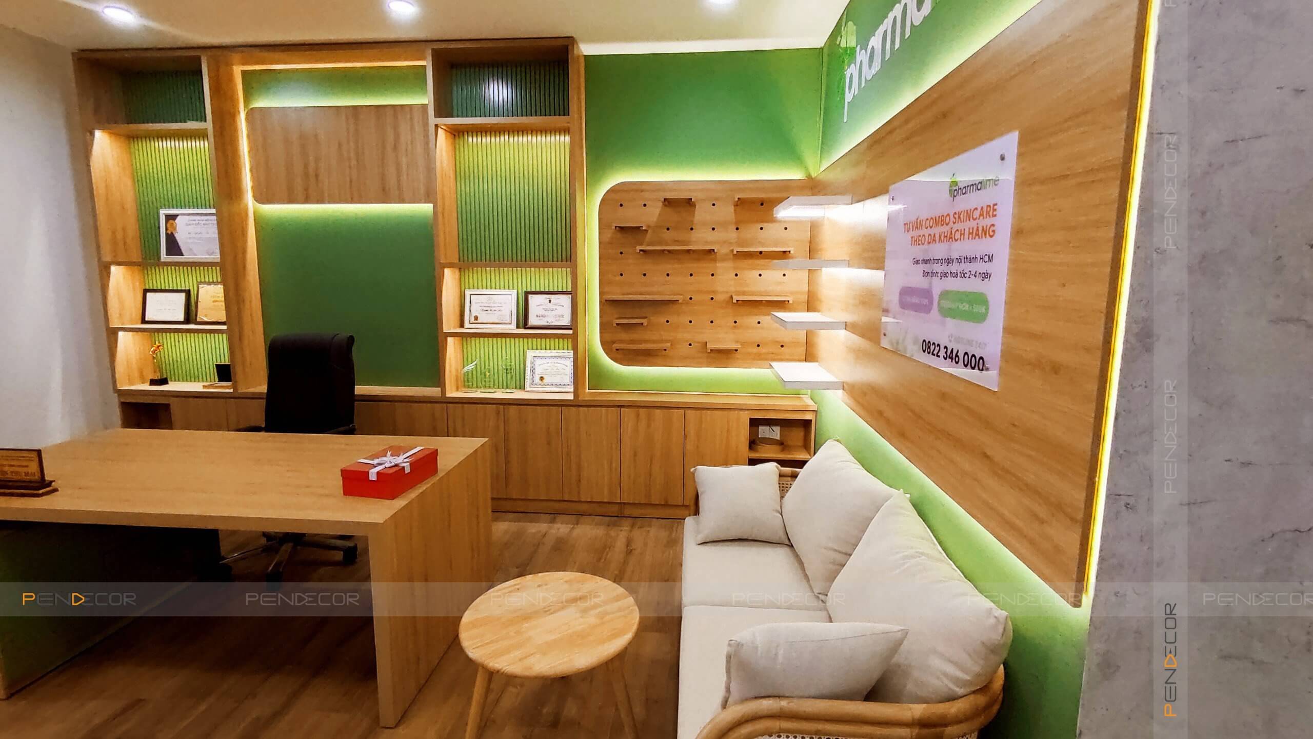 Thi Công Thực Tế Shop Mỹ Phẩm Pharmalime