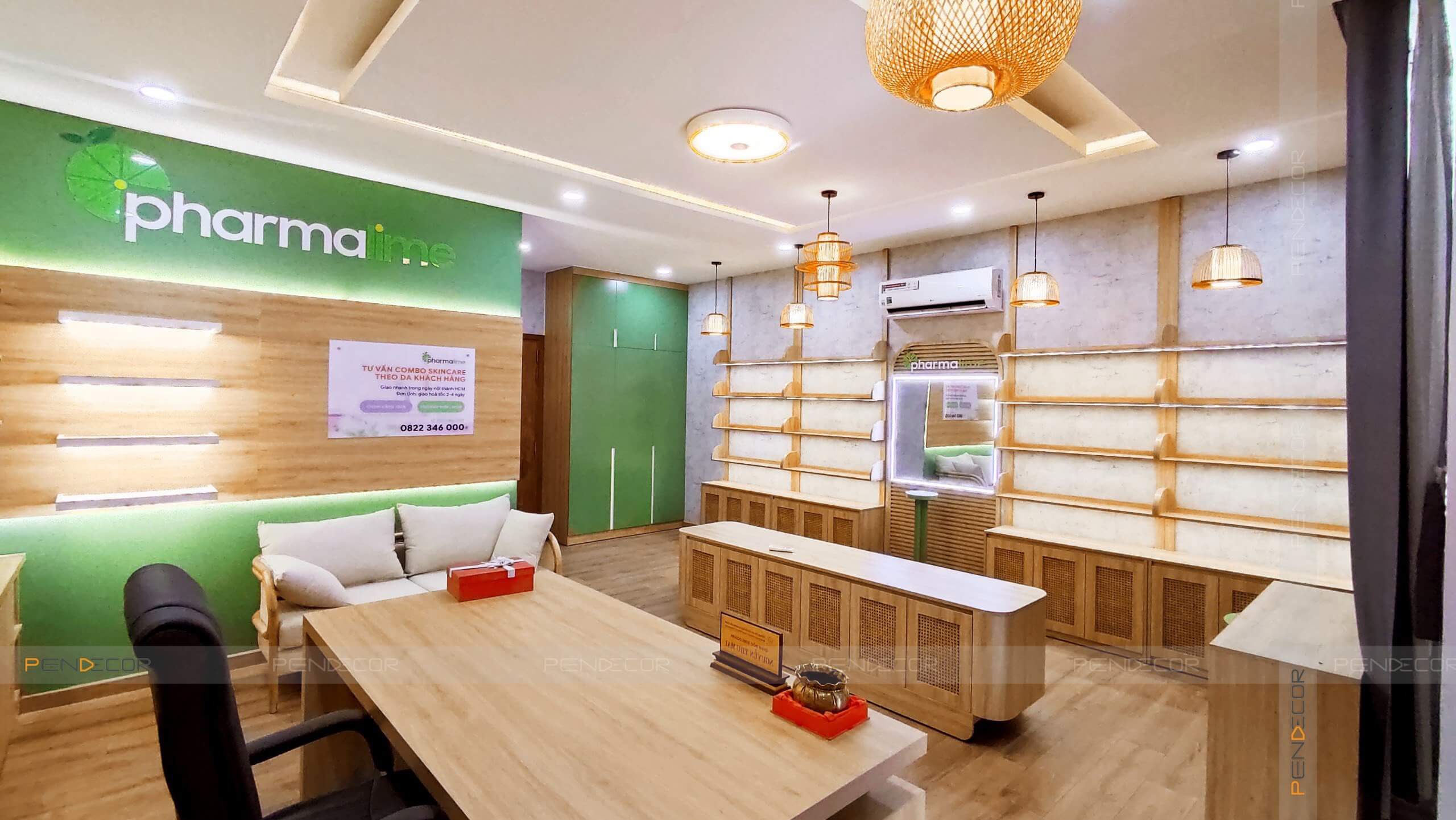Thi Công Thực Tế Shop Mỹ Phẩm Pharmalime