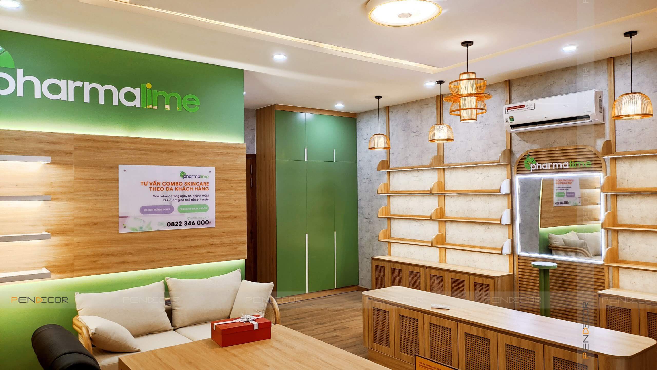 Thi Công Thực Tế Shop Mỹ Phẩm Pharmalime