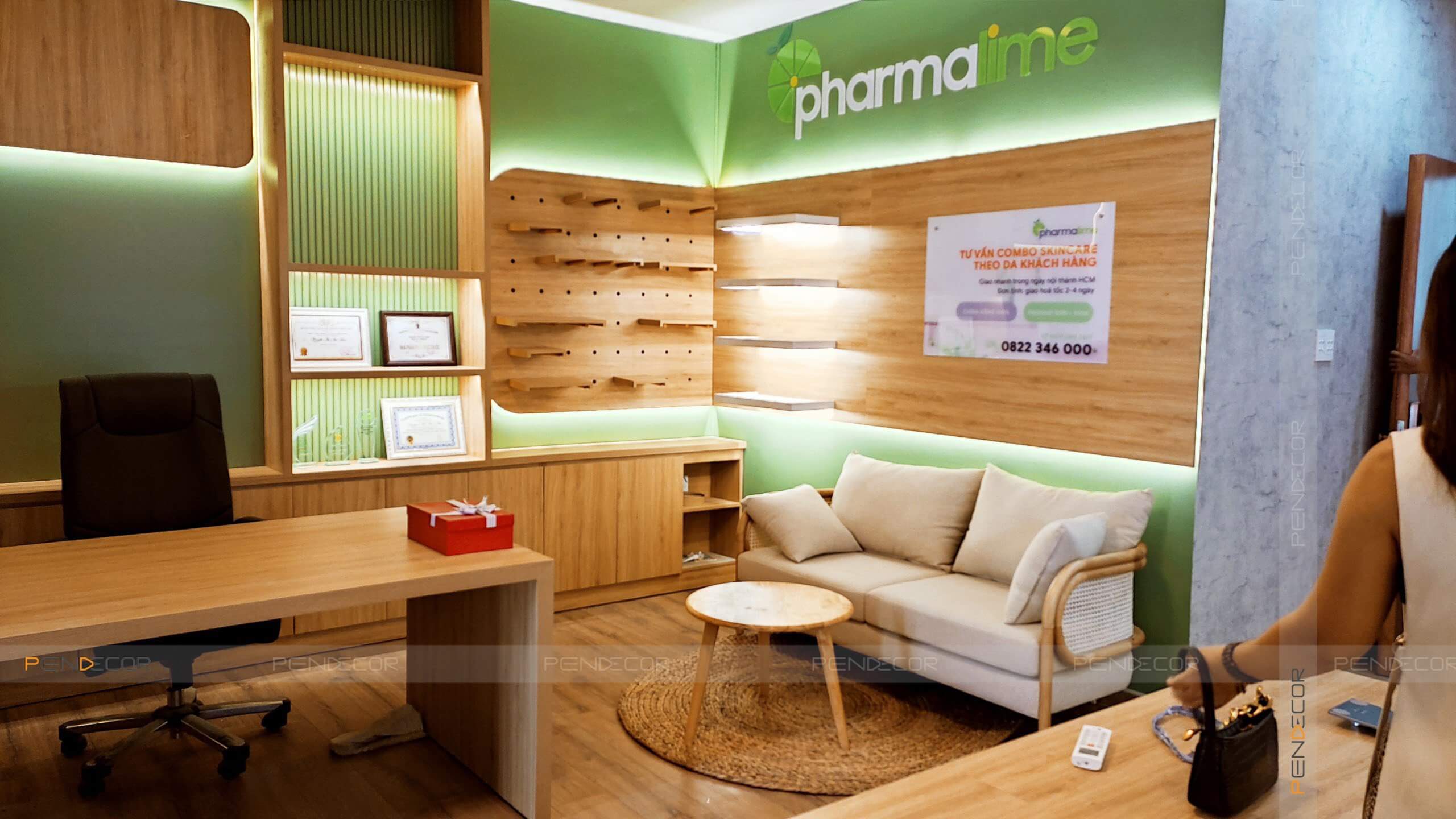 Thi Công Thực Tế Shop Mỹ Phẩm Pharmalime