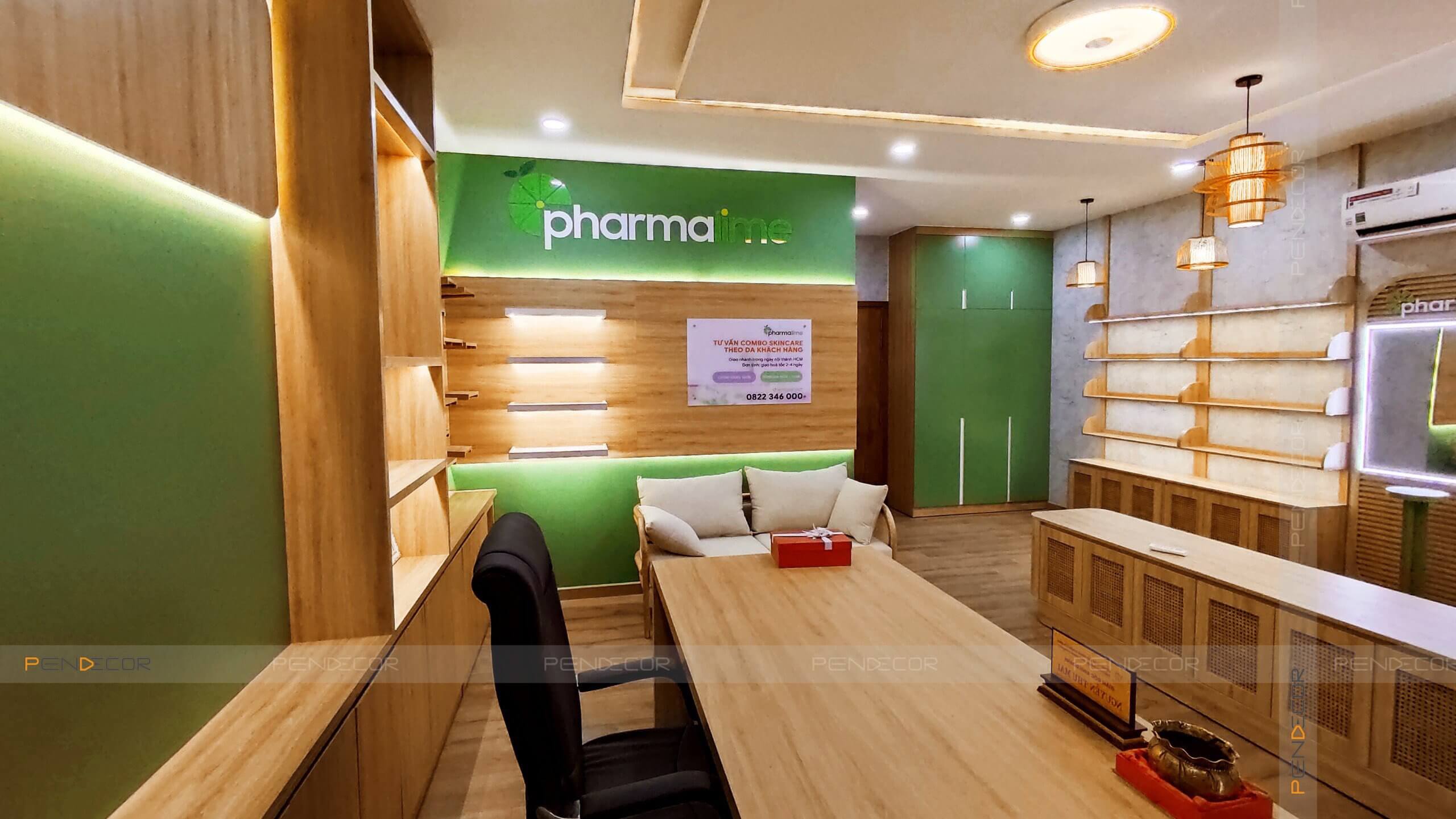 Thi Công Thực Tế Shop Mỹ Phẩm Pharmalime