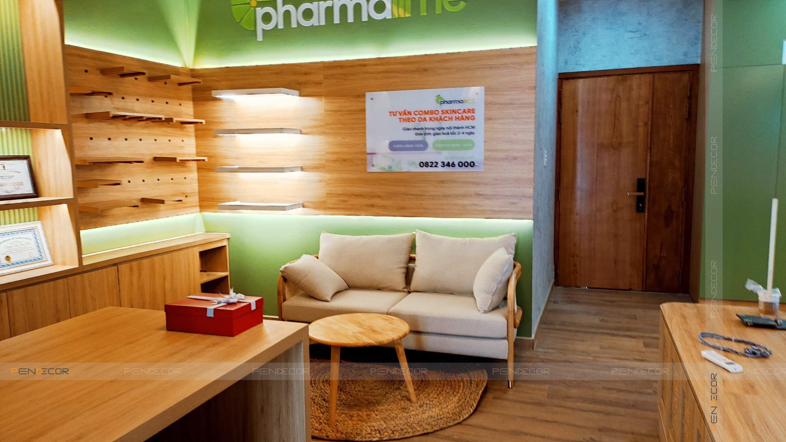 Thi Công Thực Tế Shop Mỹ Phẩm Pharmalime