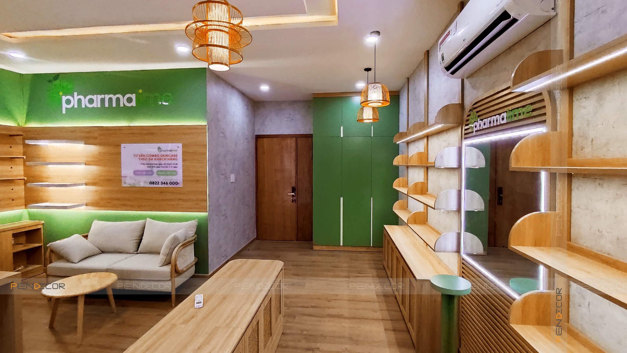Thi Công Thực Tế Shop Mỹ Phẩm Pharmalime